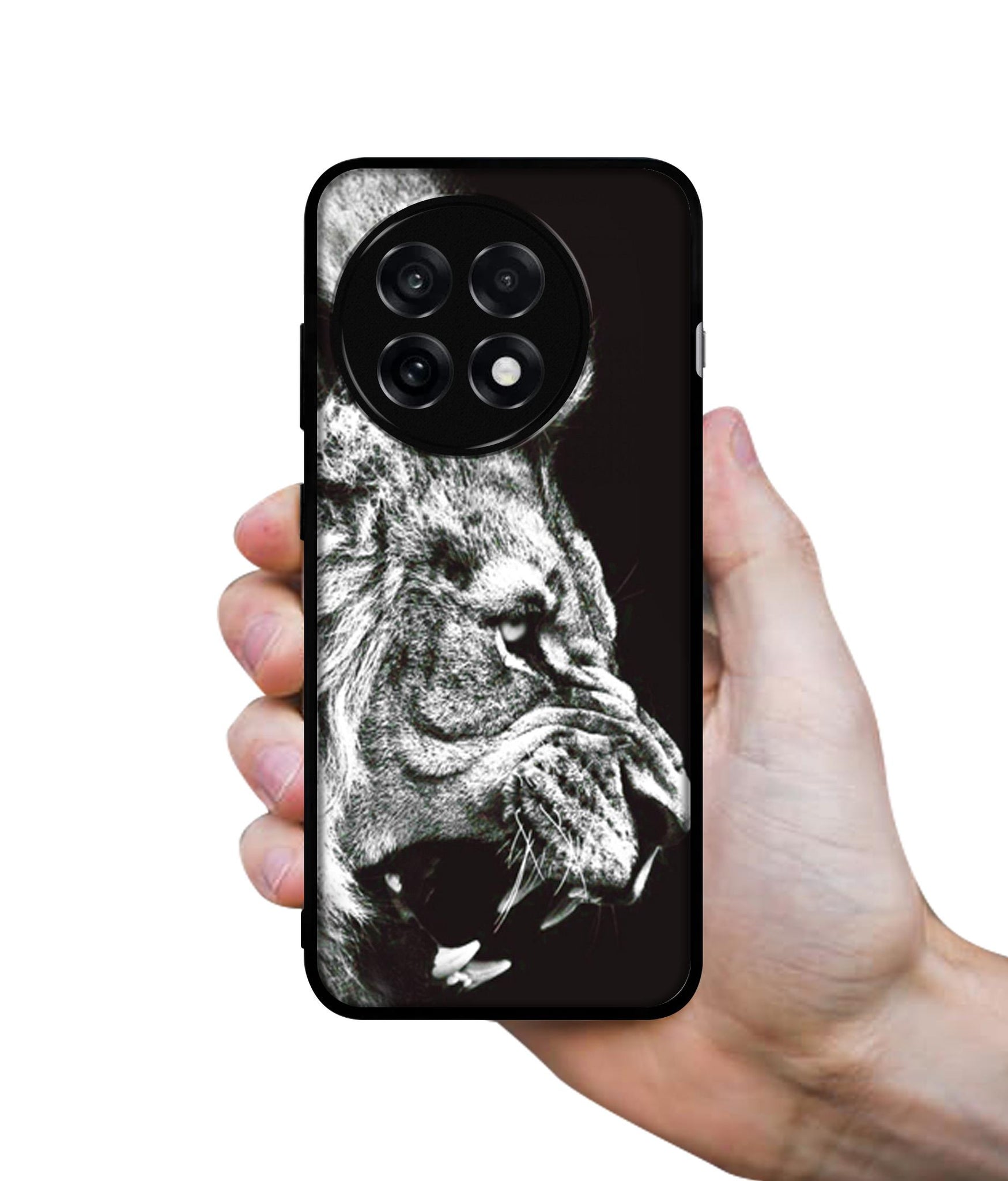 Angry Lion Design Designer 2D Printed Back Case Cover for OnePlus 13R 5G