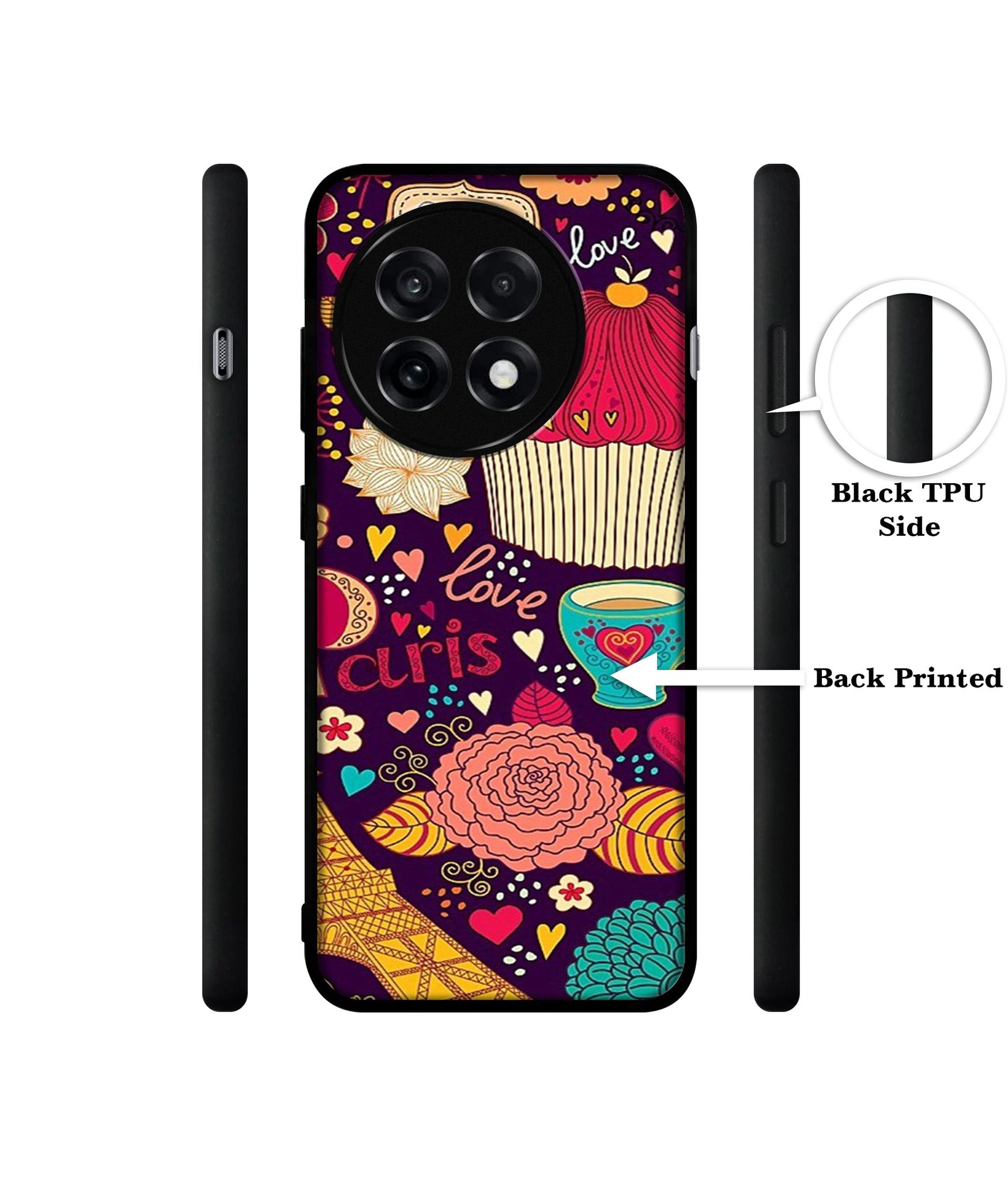 Paris Flower Love Design Designer 2D Printed Back Case Cover for OnePlus 13R 5G