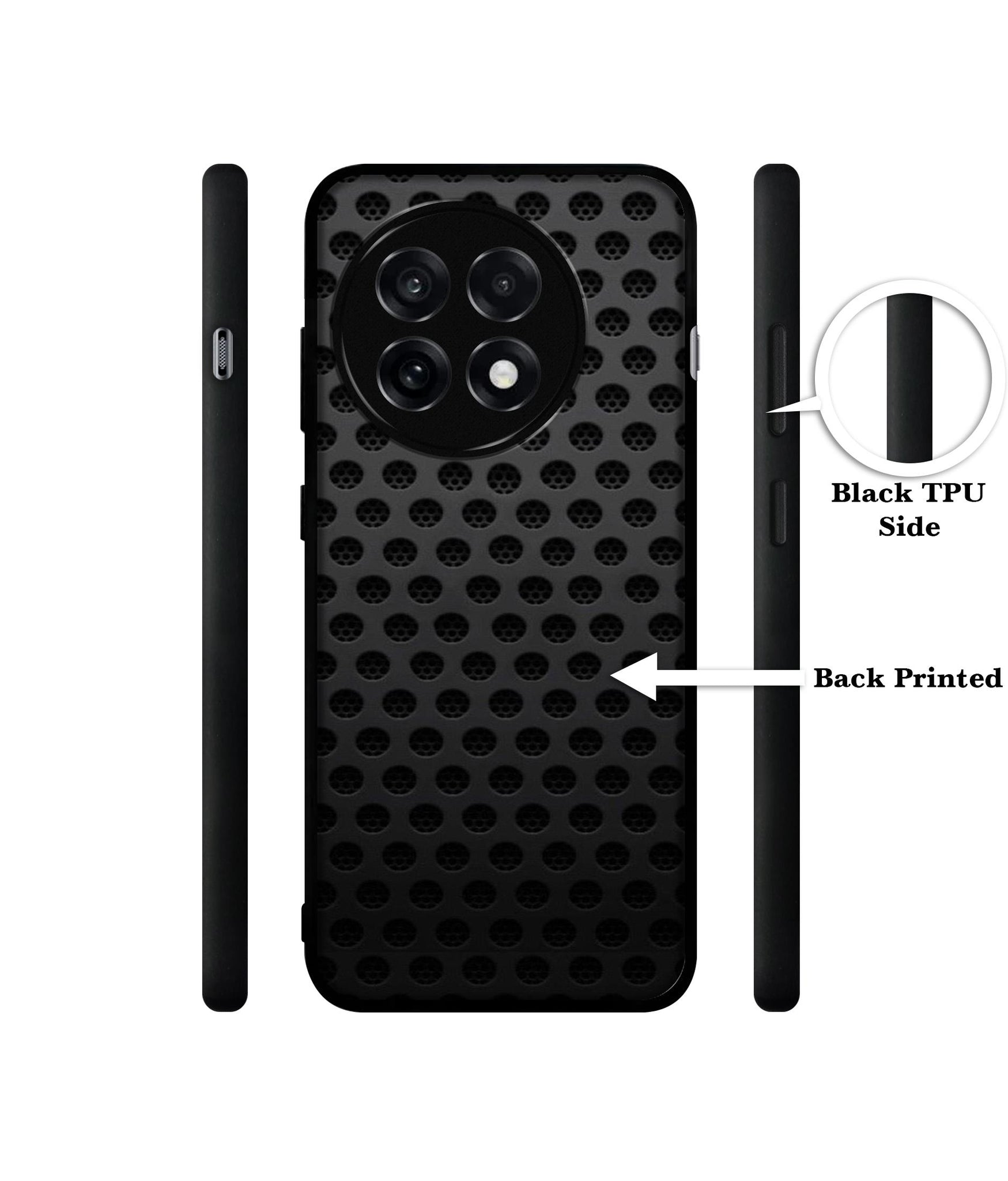 Black Circle Design Designer 2D Printed Back Case Cover for OnePlus 13R 5G