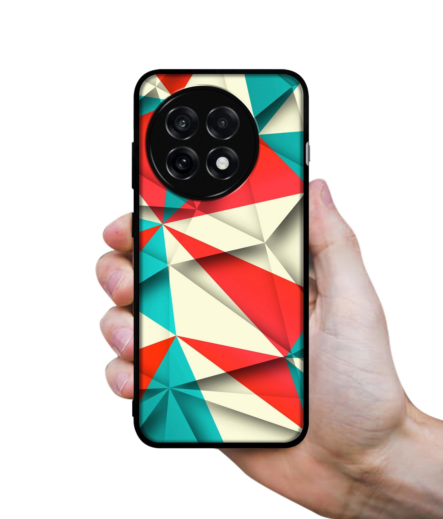 Red Blue White Pattern Design Designer 2D Printed Back Case Cover for OnePlus 13R 5G