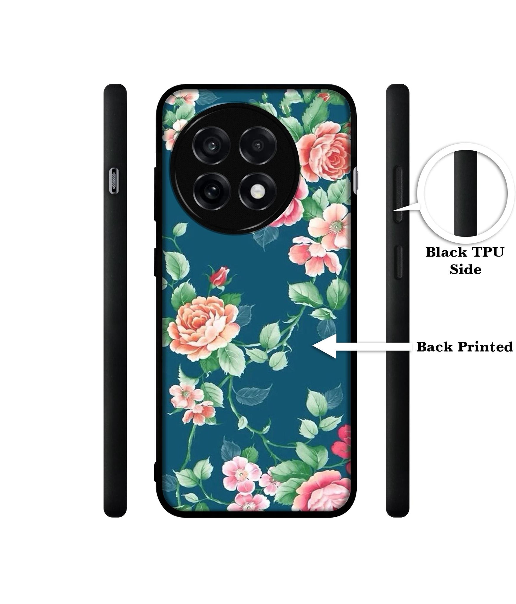 Vintage Floral Design Designer 2D Printed Back Case Cover for OnePlus 13R 5G
