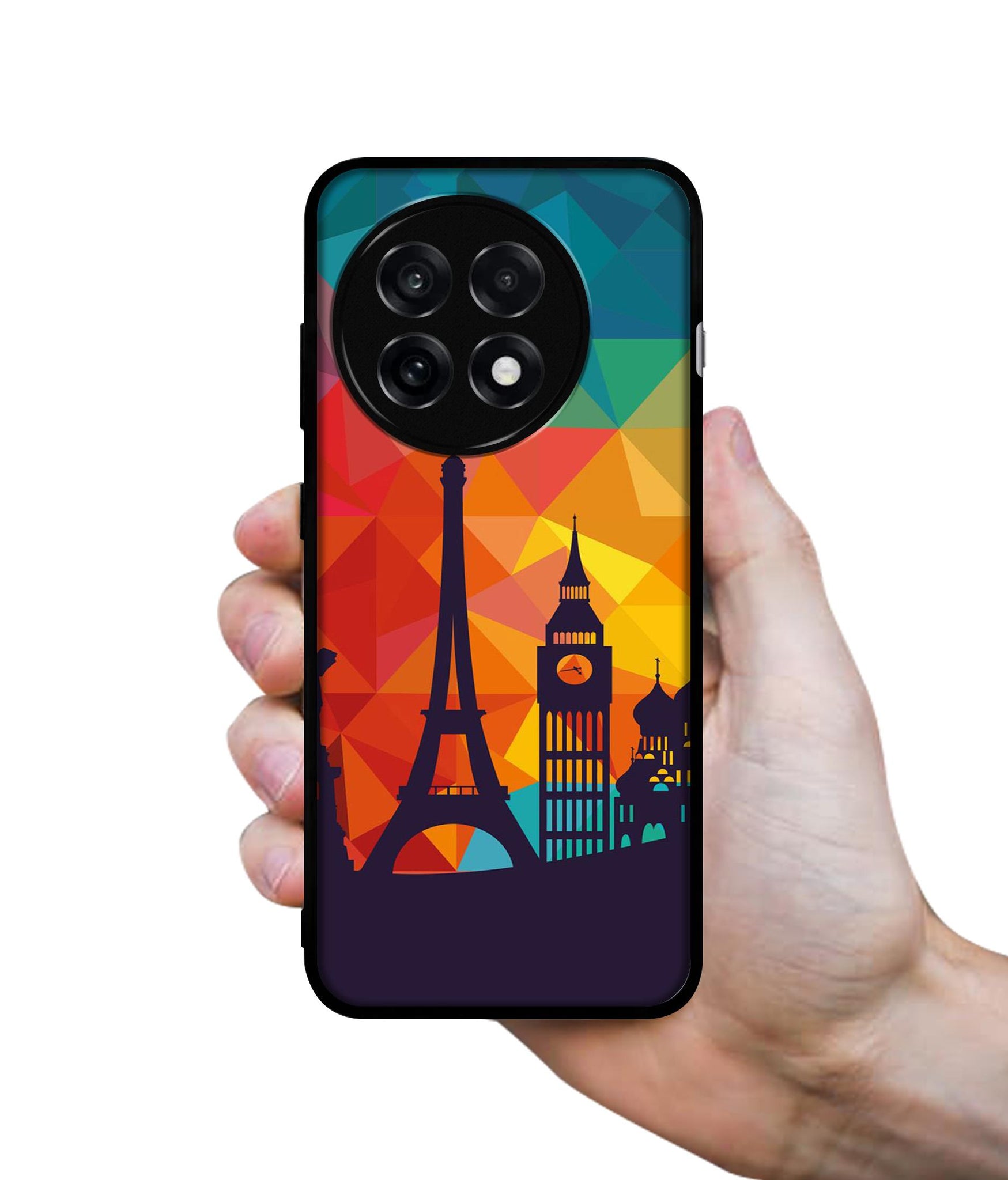 Colored Paris Design Designer 2D Printed Back Case Cover for OnePlus 13R 5G