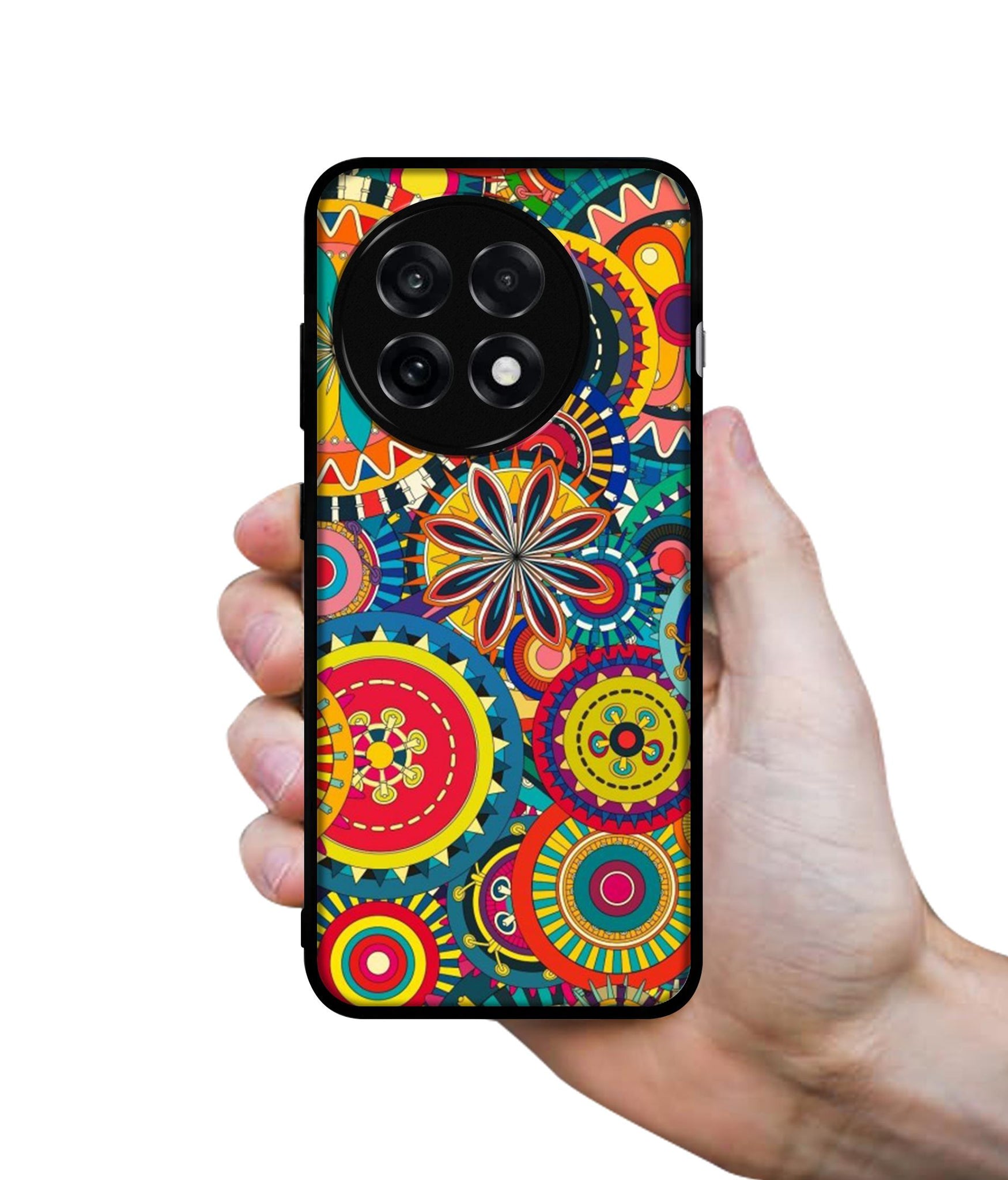 Ring Pattern Print Design Designer 2D Printed Back Case Cover for OnePlus 13R 5G