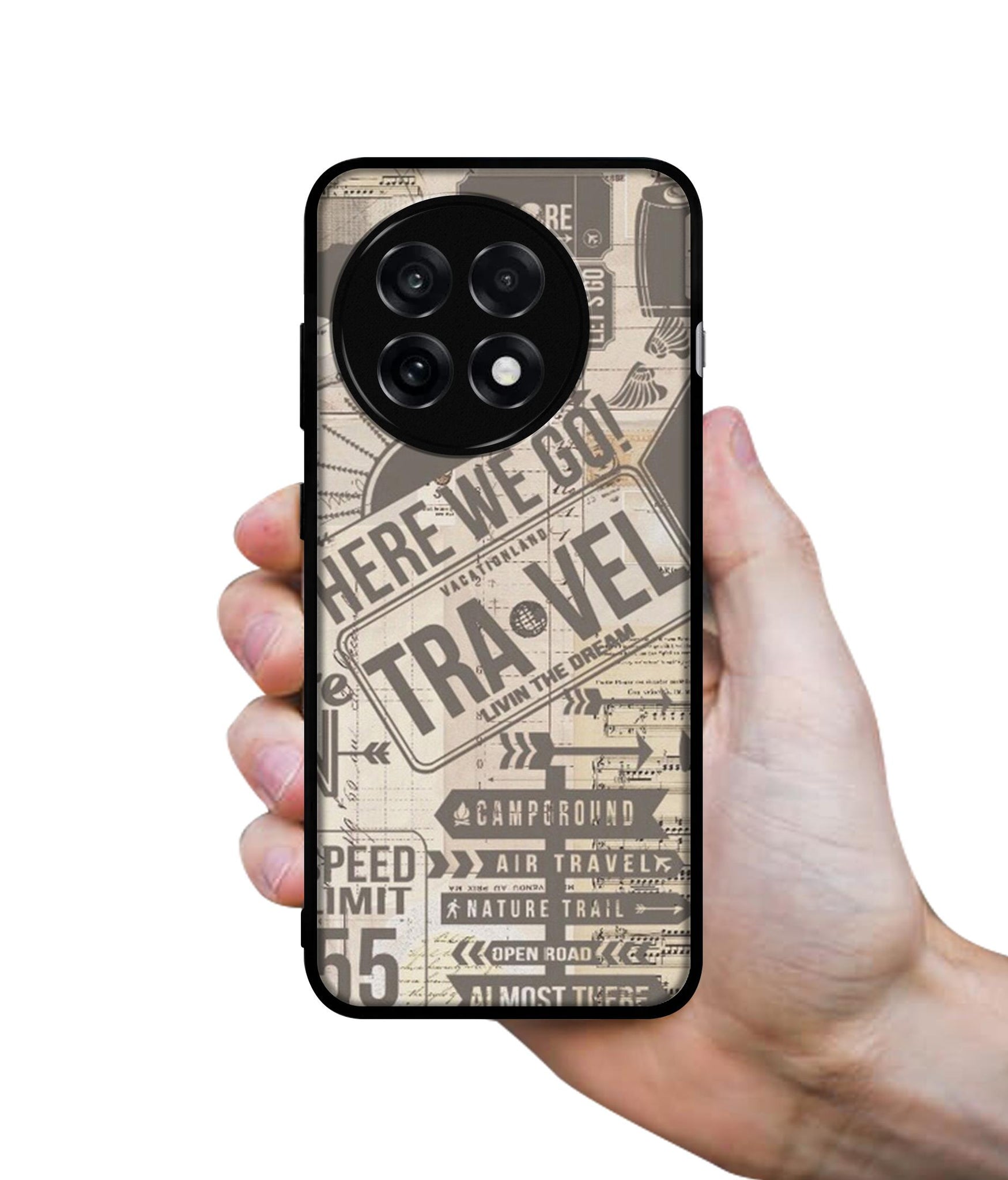 Travel Design Designer 2D Printed Back Case Cover for OnePlus 13R 5G