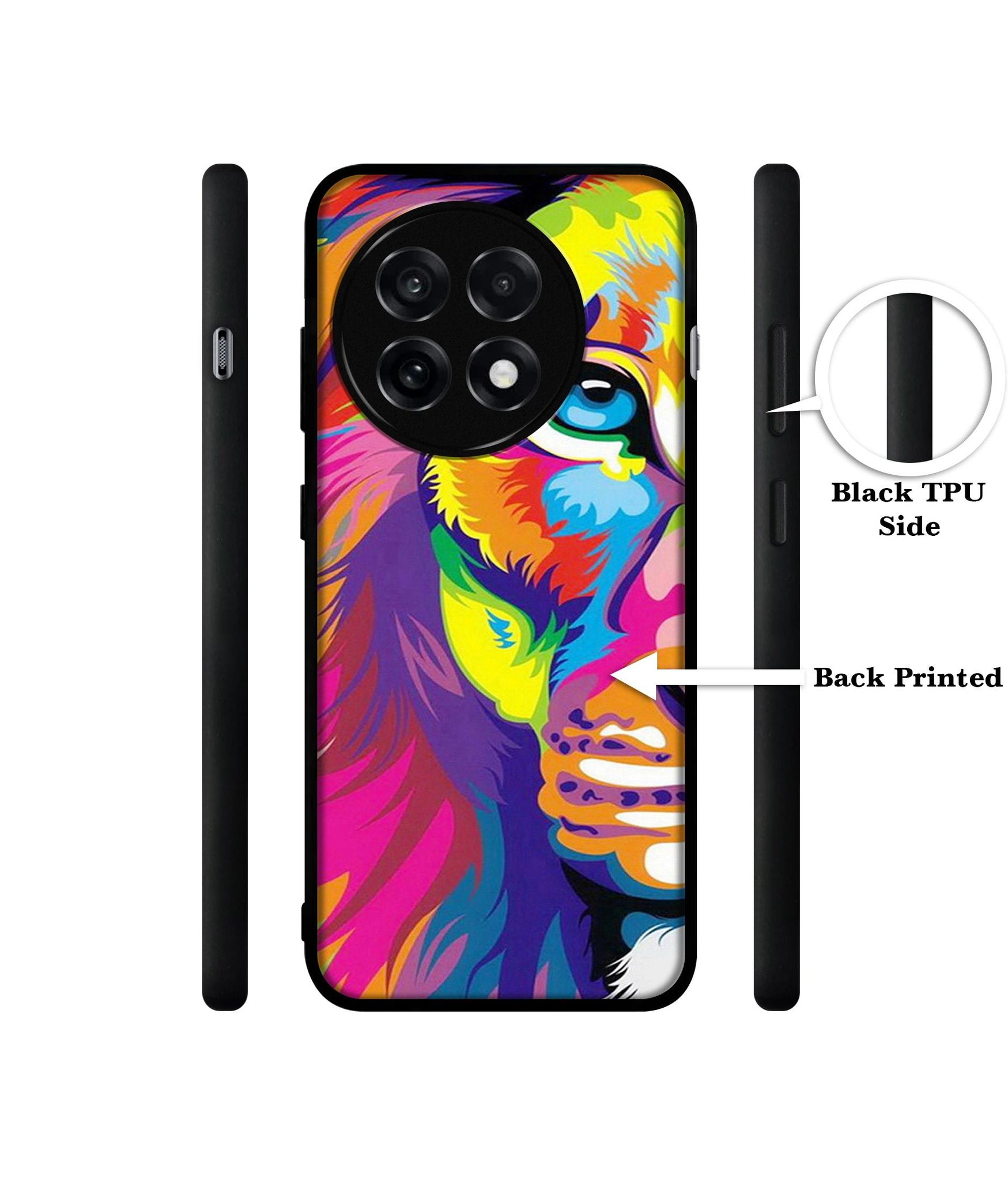Lion Design Designer 2D Printed Back Case Cover for OnePlus 13R 5G