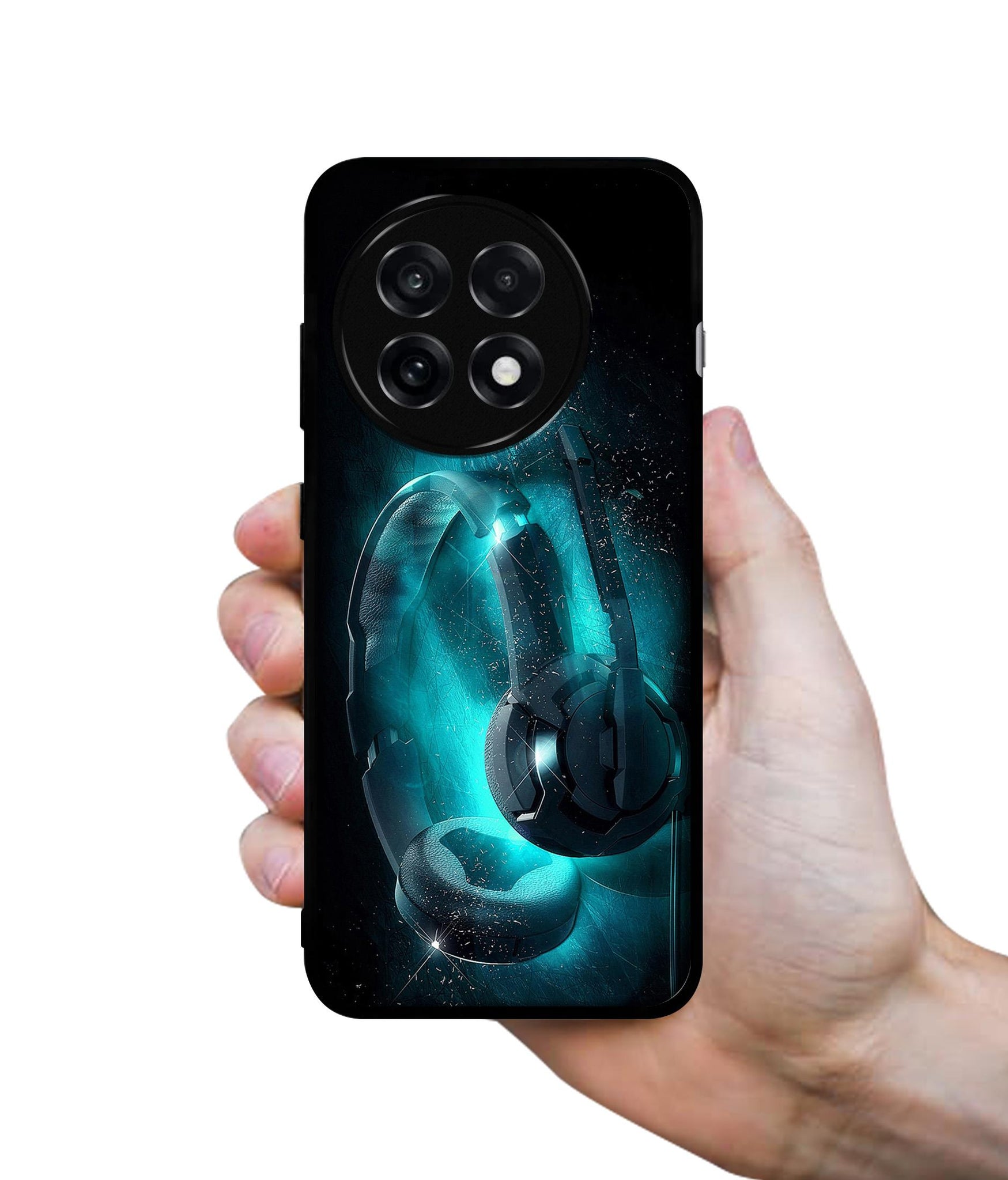 Cool Headphone Design Designer 2D Printed Back Case Cover for OnePlus 13R 5G