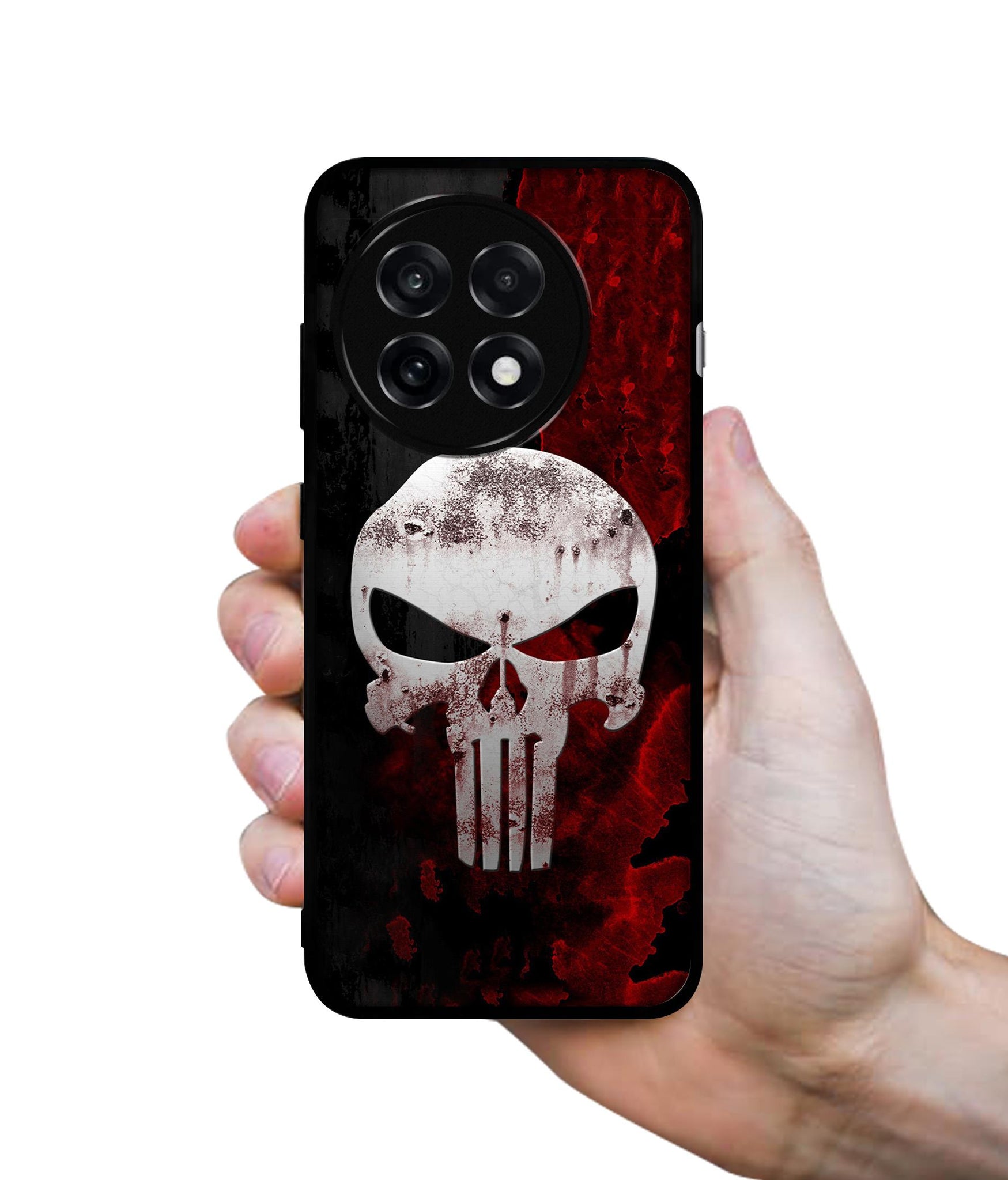 Punisher Skull Design Designer 2D Printed Back Case Cover for OnePlus 13R 5G