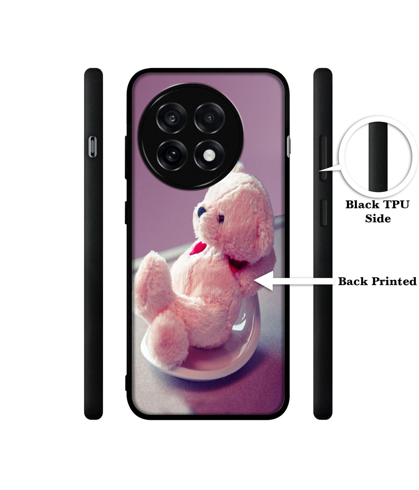 Cute Teddy Bear Design Designer 2D Printed Back Case Cover for OnePlus 13R 5G