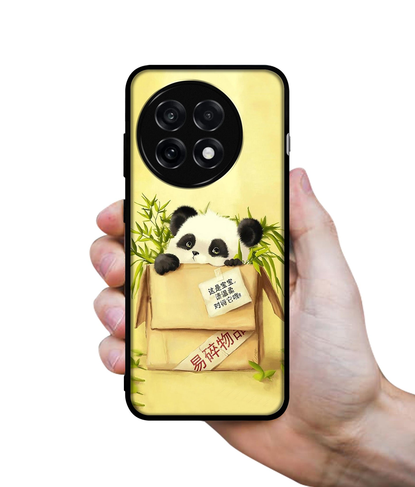 Panda In Box Design Designer 2D Printed Back Case Cover for OnePlus 13R 5G