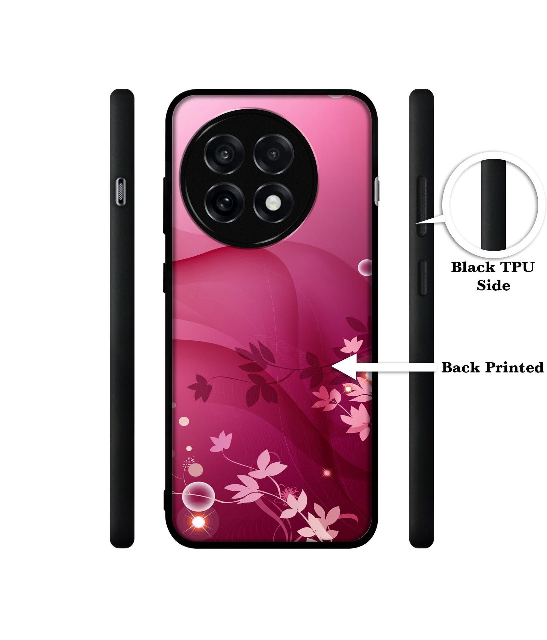 Pink Abstract Design Designer 2D Printed Back Case Cover for OnePlus 13R 5G