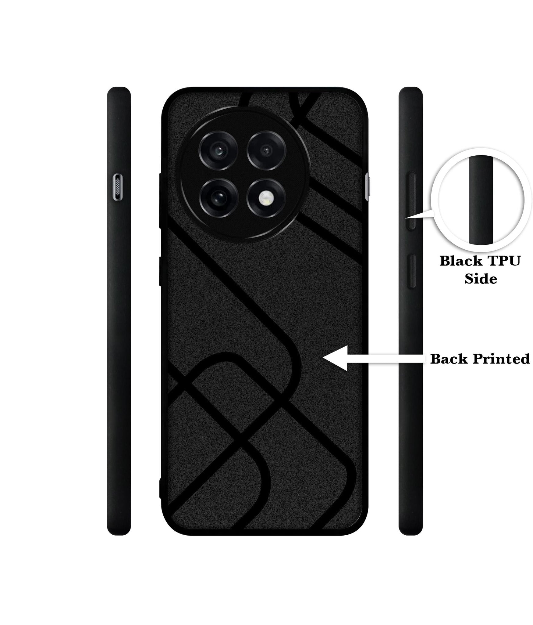 Zig-Zag Black Line Design Designer 2D Printed Back Case Cover for OnePlus 13R 5G