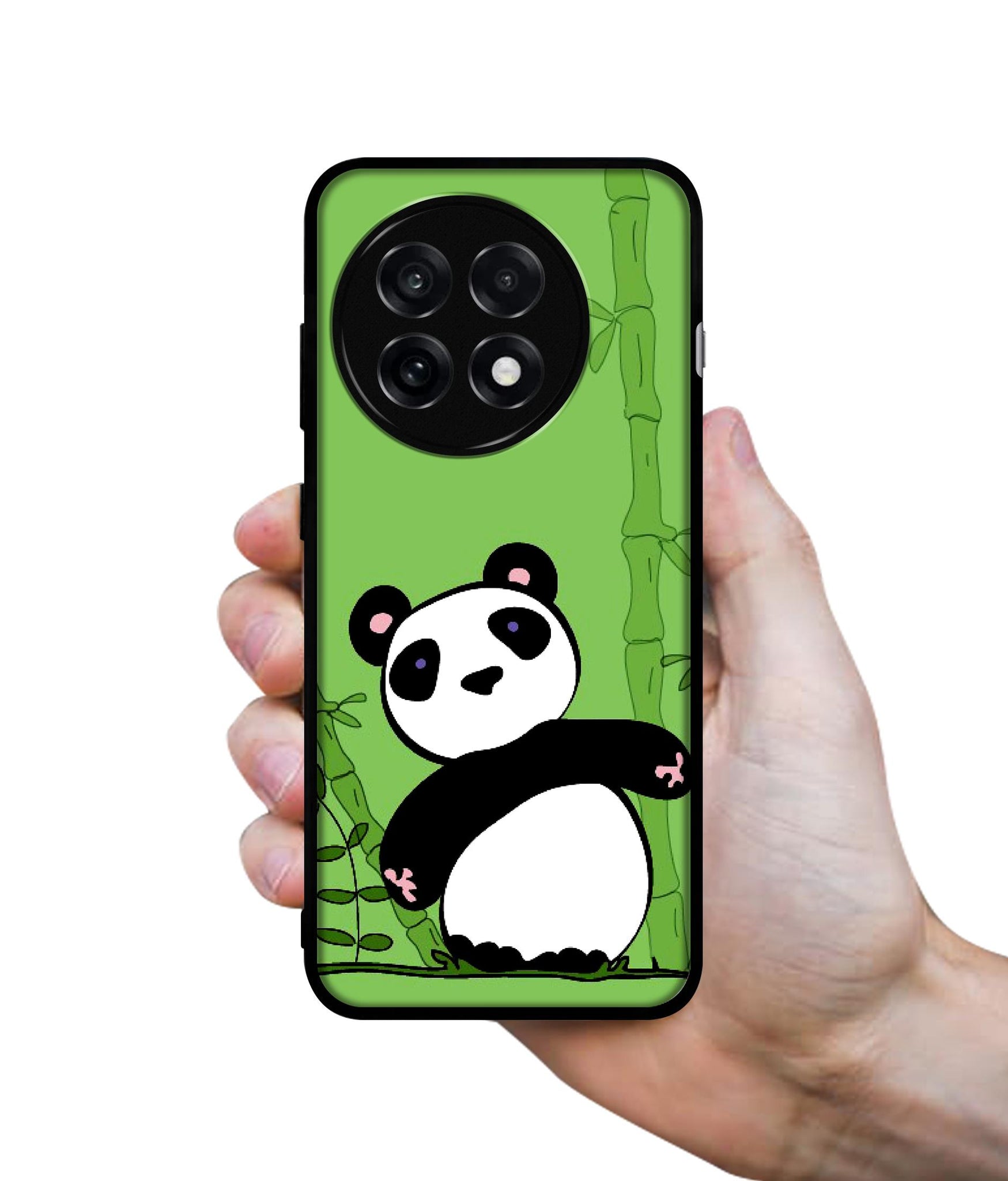 Panda with Bamboo Design Designer 2D Printed Back Case Cover for OnePlus 13R 5G