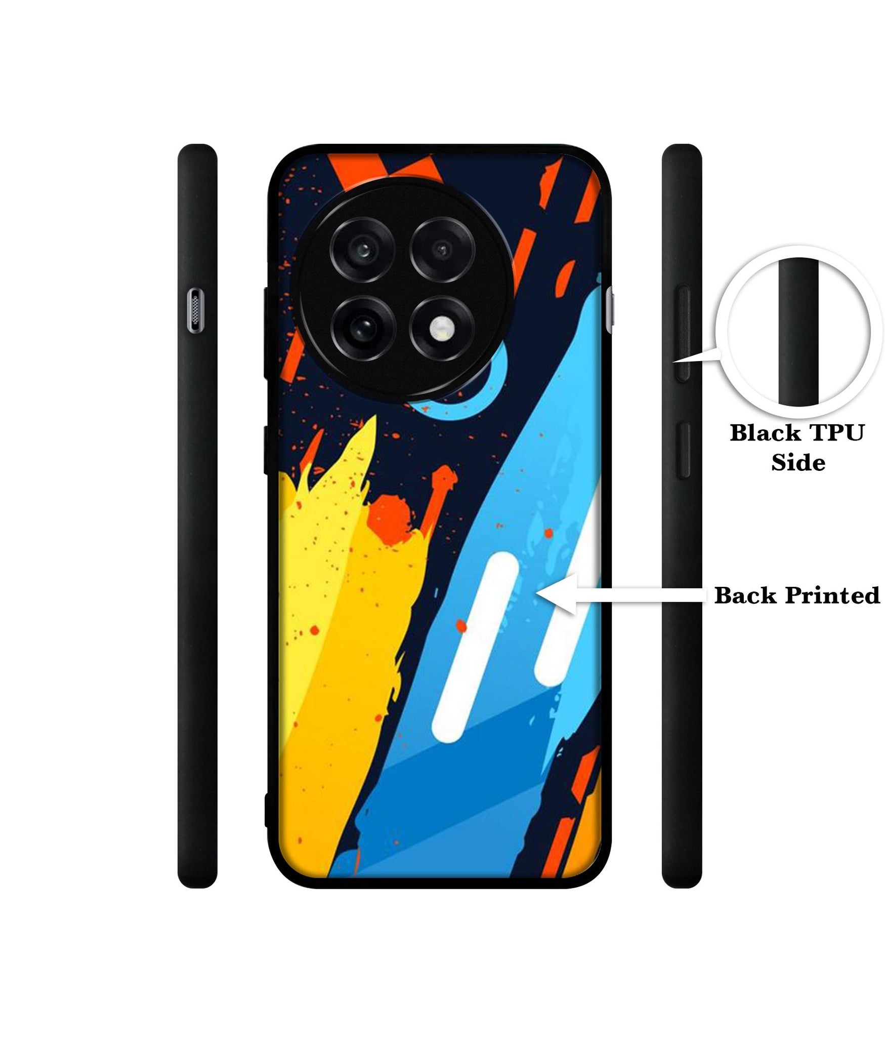 Abstract Stripes Geometric Figures Design Designer 2D Printed Back Case Cover for OnePlus 13R 5G