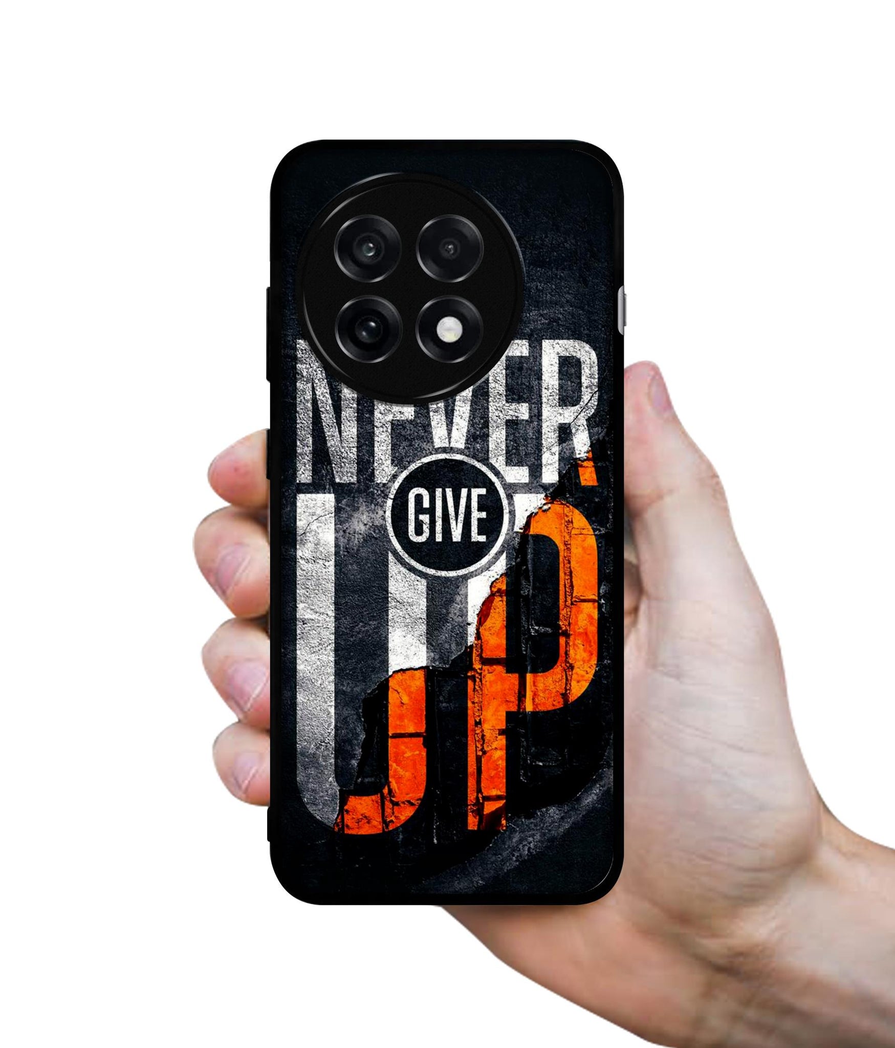 Never Give Up Design Designer 2D Printed Back Case Cover for OnePlus 13R 5G
