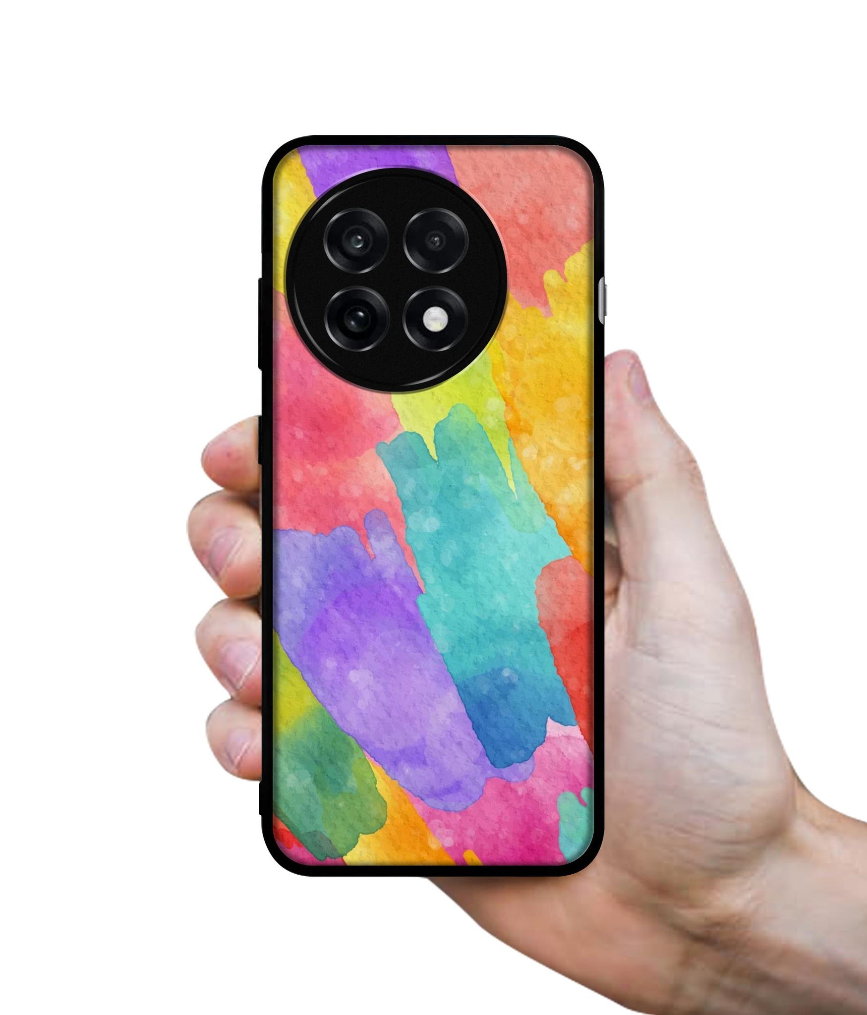 Water Paint Colorful Abstract Design Designer 2D Printed Back Case Cover for OnePlus 13R 5G