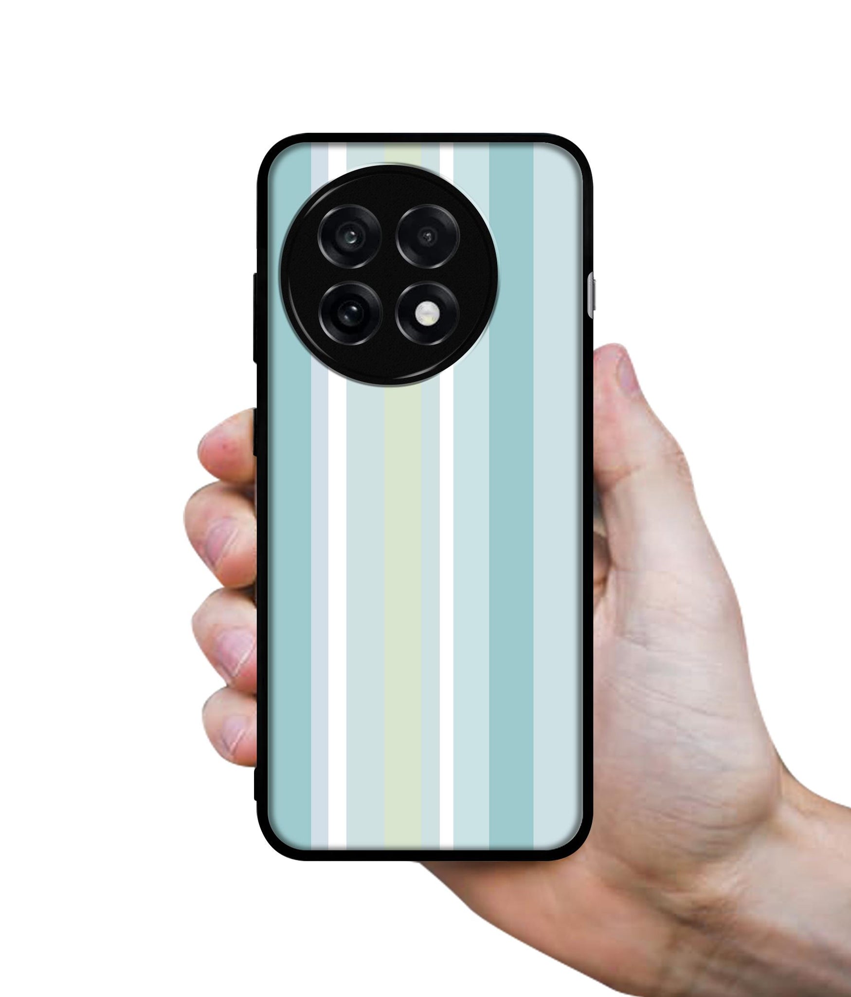 Light Green Stripes Design Designer 2D Printed Back Case Cover for OnePlus 13R 5G