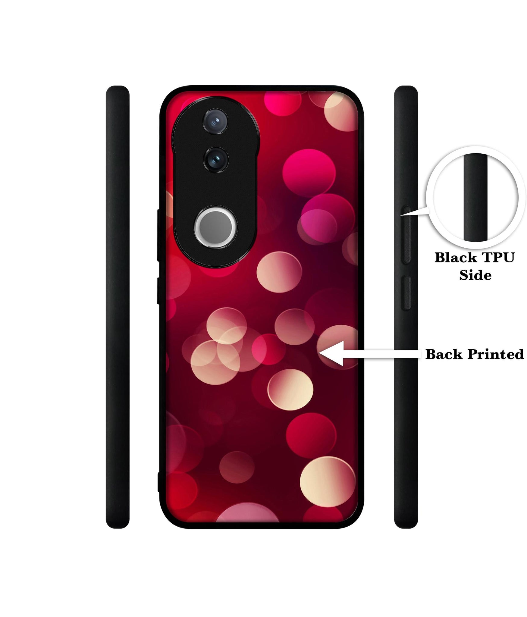 3D Circles Designer 2D Printed Back Case Cover for Vivo V50 5G / V50e 5G