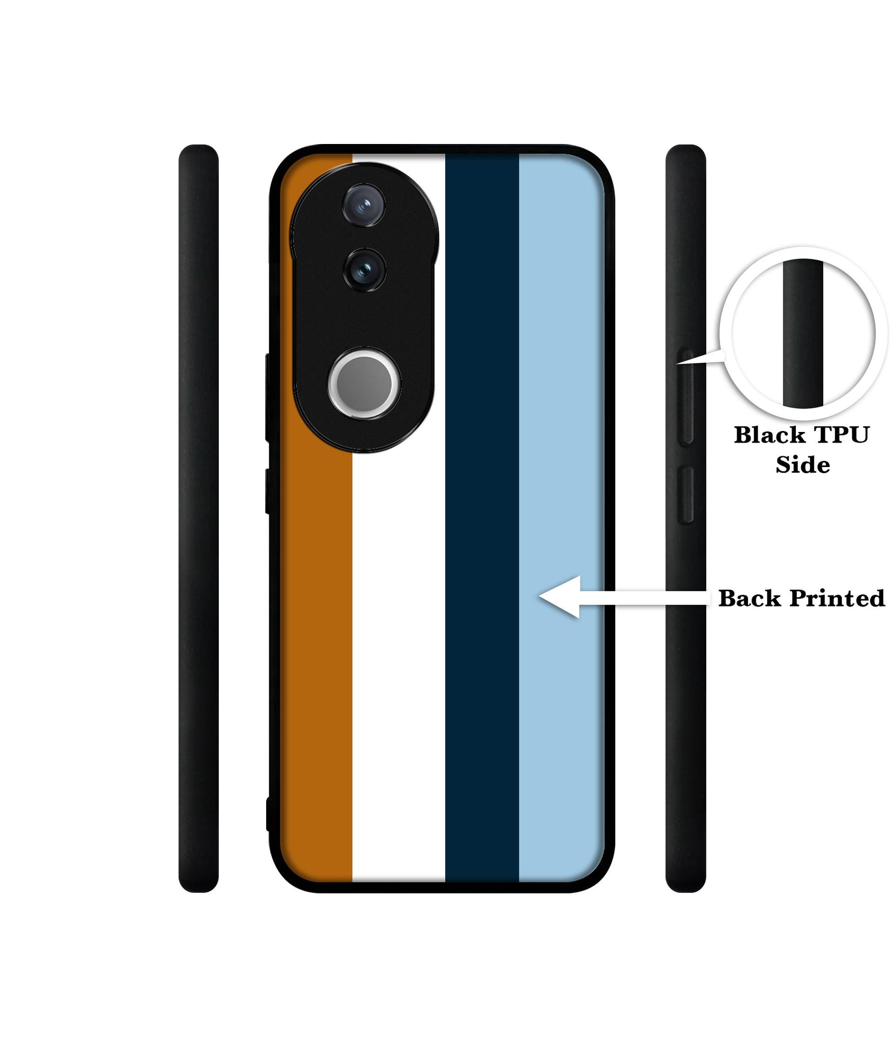 Color Stripes Designer 2D Printed Back Case Cover for Vivo V50 5G / V50e 5G