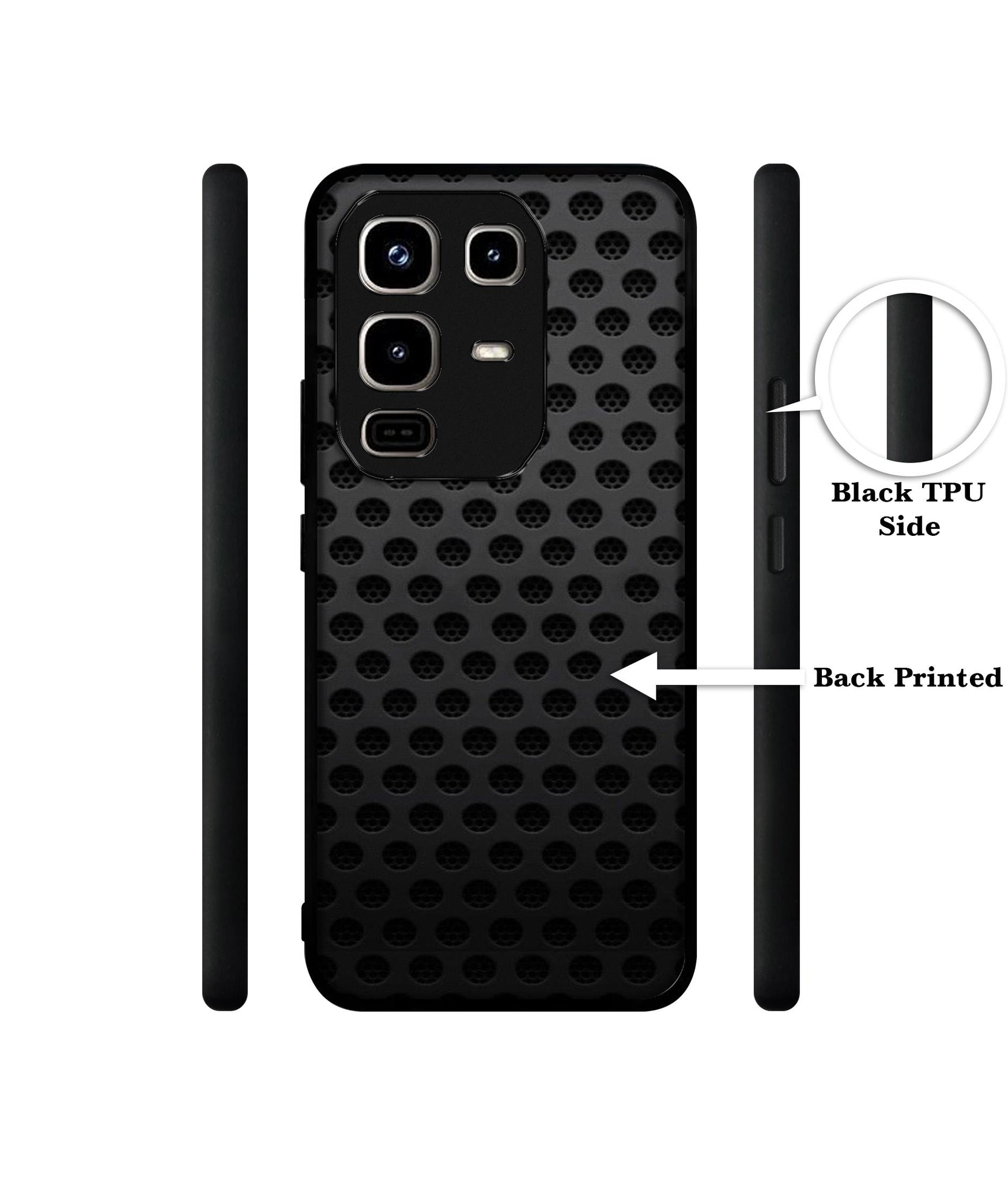 Black Circle Designer 2D Printed Back Case Cover for Infinix Note 50 Pro 4G / Note 50 Pro Plus 5G