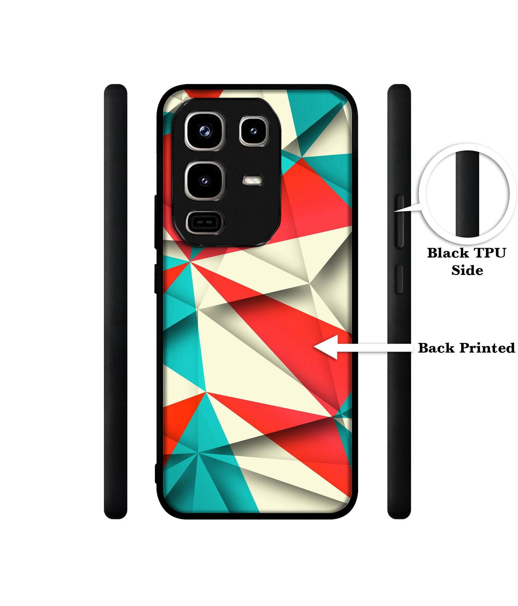 Red Blue White Pattern Designer 2D Printed Back Case Cover for Infinix Note 50 Pro 4G / Note 50 Pro Plus 5G