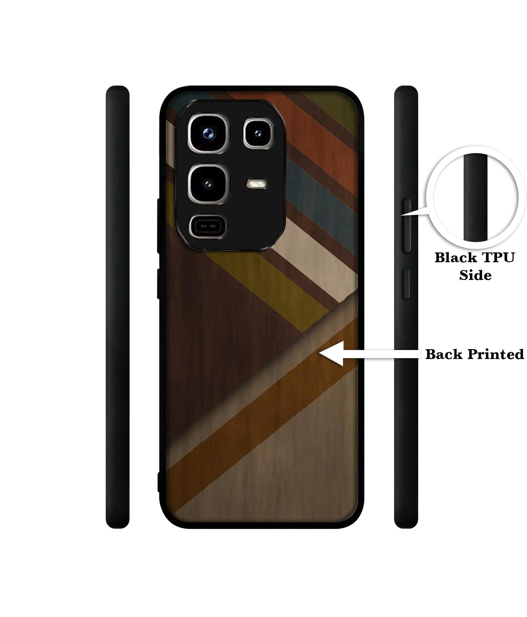 Colorful Wooden Pattern Designer 2D Printed Back Case Cover for Infinix Note 50 Pro 4G / Note 50 Pro Plus 5G