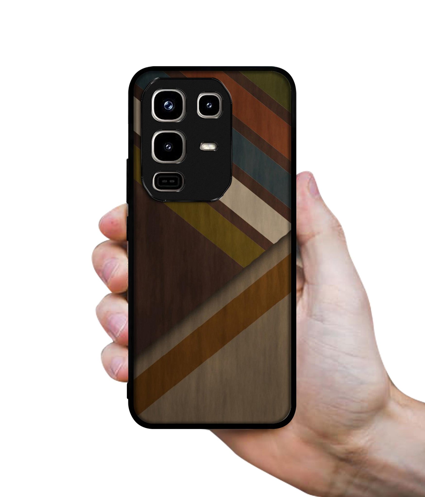 Colorful Wooden Pattern Designer 2D Printed Back Case Cover for Infinix Note 50 Pro 4G / Note 50 Pro Plus 5G