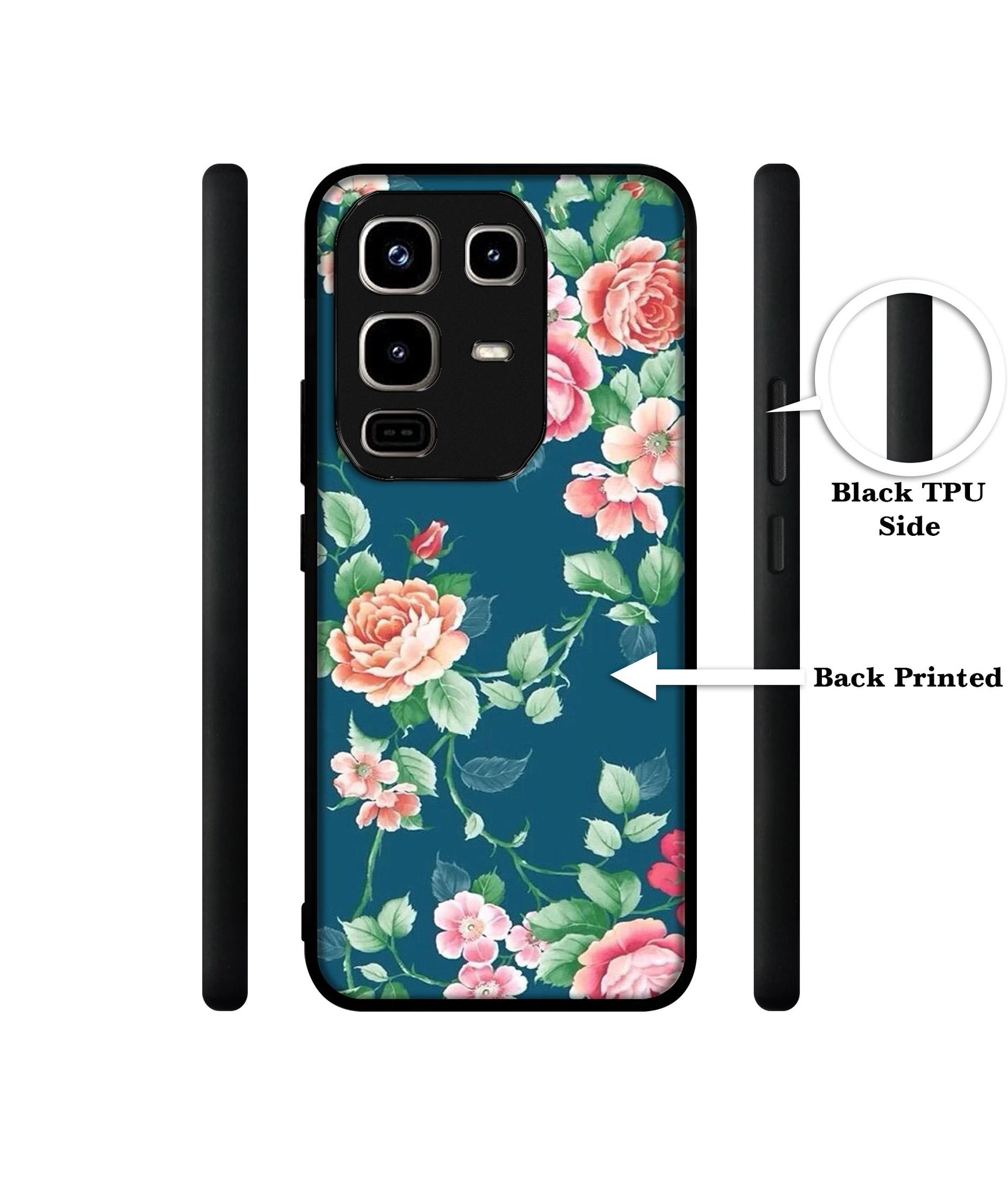 Vintage Floral Designer 2D Printed Back Case Cover for Infinix Note 50 Pro 4G / Note 50 Pro Plus 5G