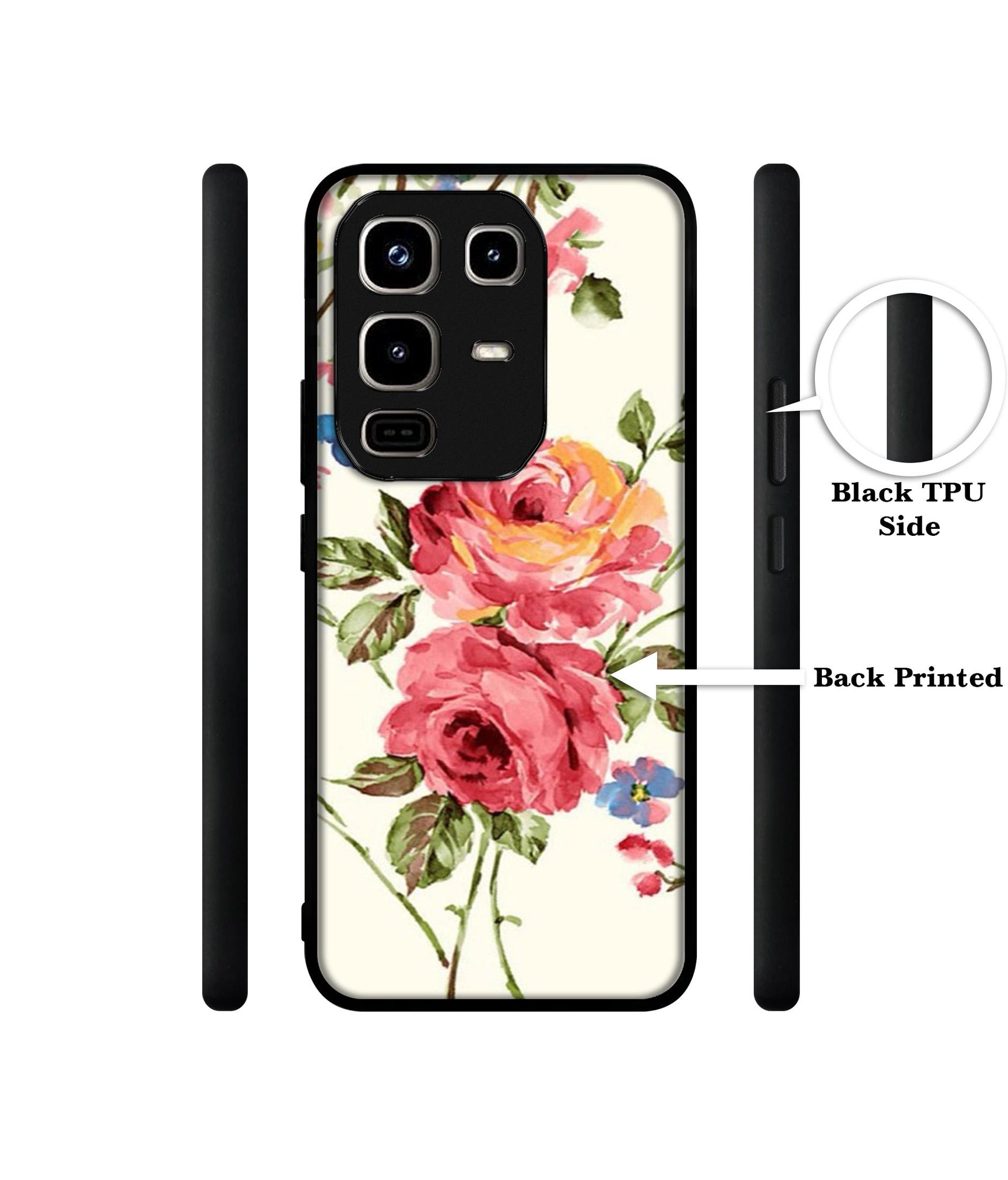 Vintage Painting Flower Designer 2D Printed Back Case Cover for Infinix Note 50 Pro 4G / Note 50 Pro Plus 5G