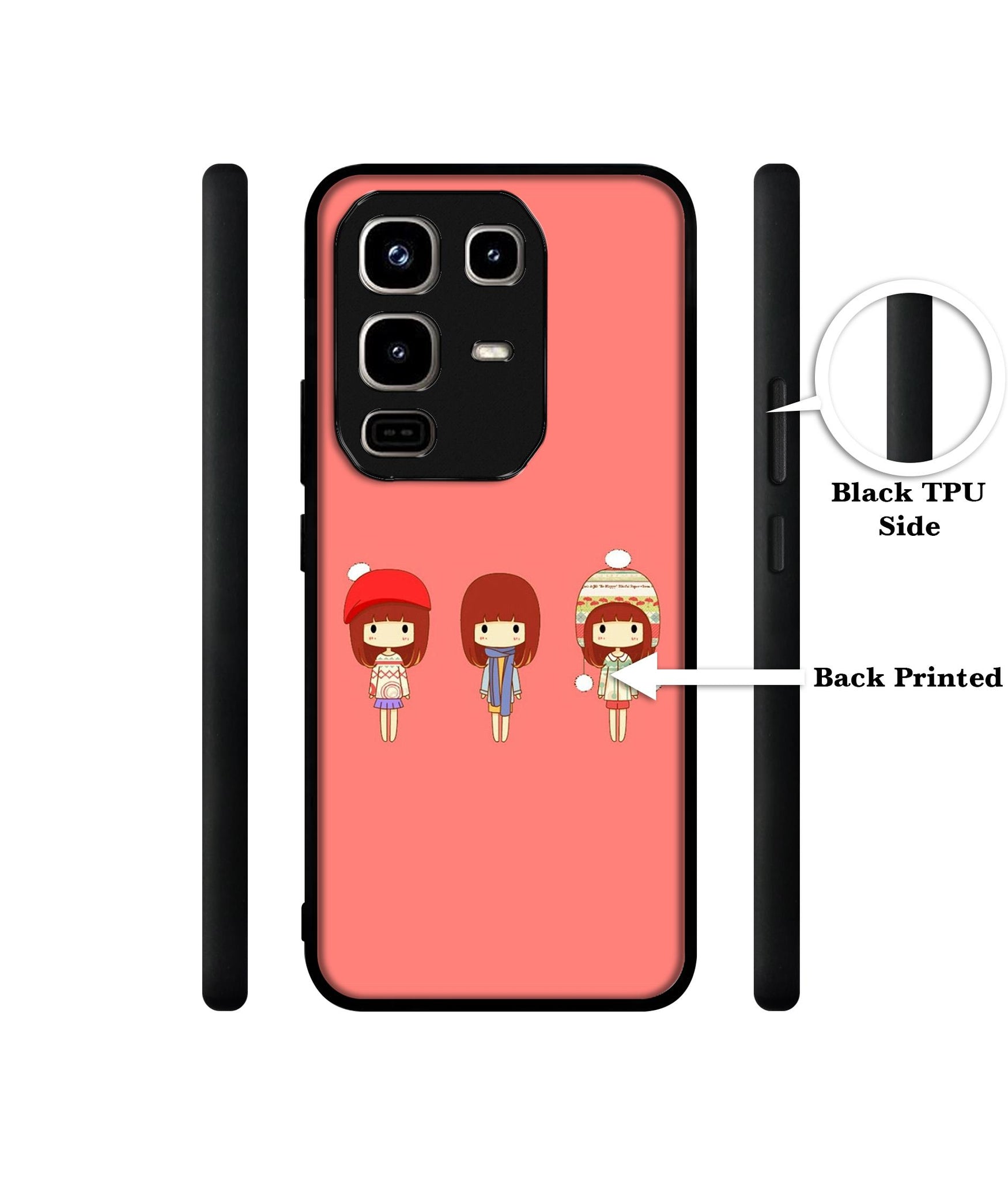 Cute Girls Designer 2D Printed Back Case Cover for Infinix Note 50 Pro 4G / Note 50 Pro Plus 5G