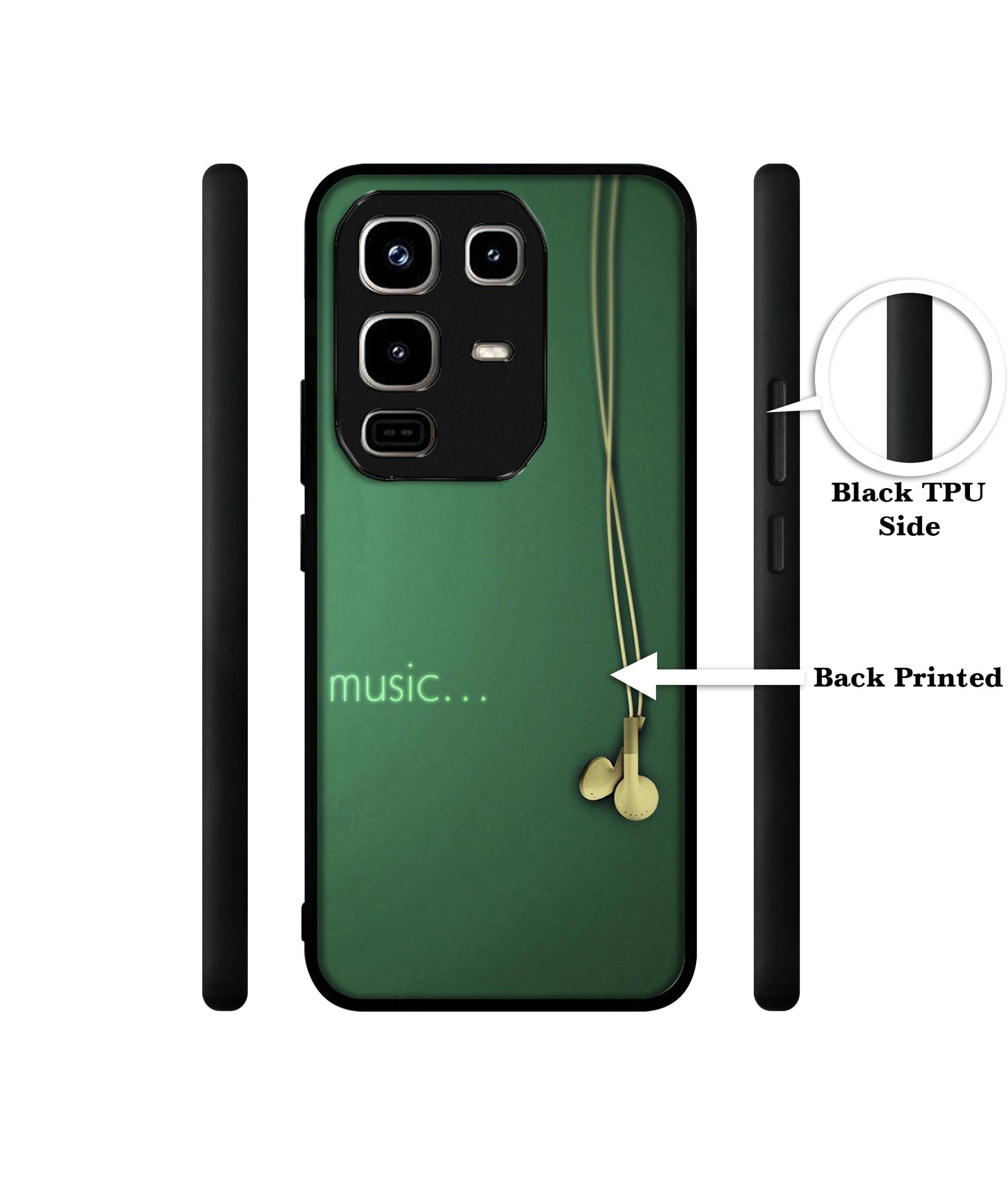 Headphone Music Designer 2D Printed Back Case Cover for Infinix Note 50 Pro 4G / Note 50 Pro Plus 5G