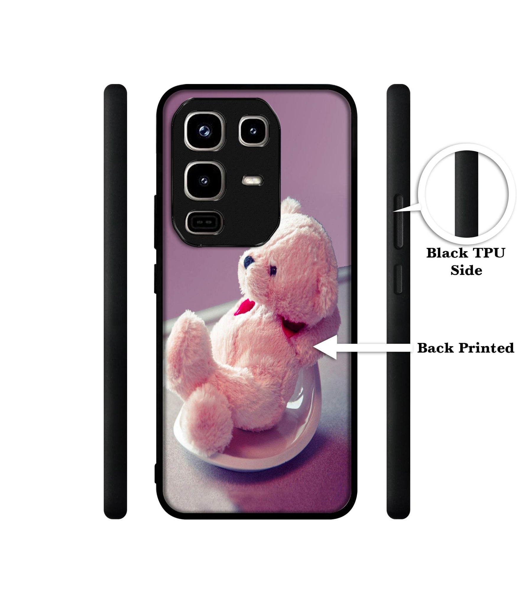 Cute Teddy Bear Designer 2D Printed Back Case Cover for Infinix Note 50 Pro 4G / Note 50 Pro Plus 5G