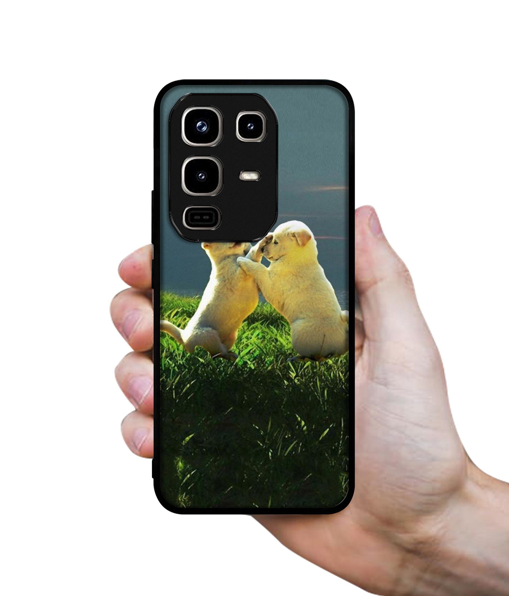Puppy Couple Sunset Designer 2D Printed Back Case Cover for Infinix Note 50 Pro 4G / Note 50 Pro Plus 5G
