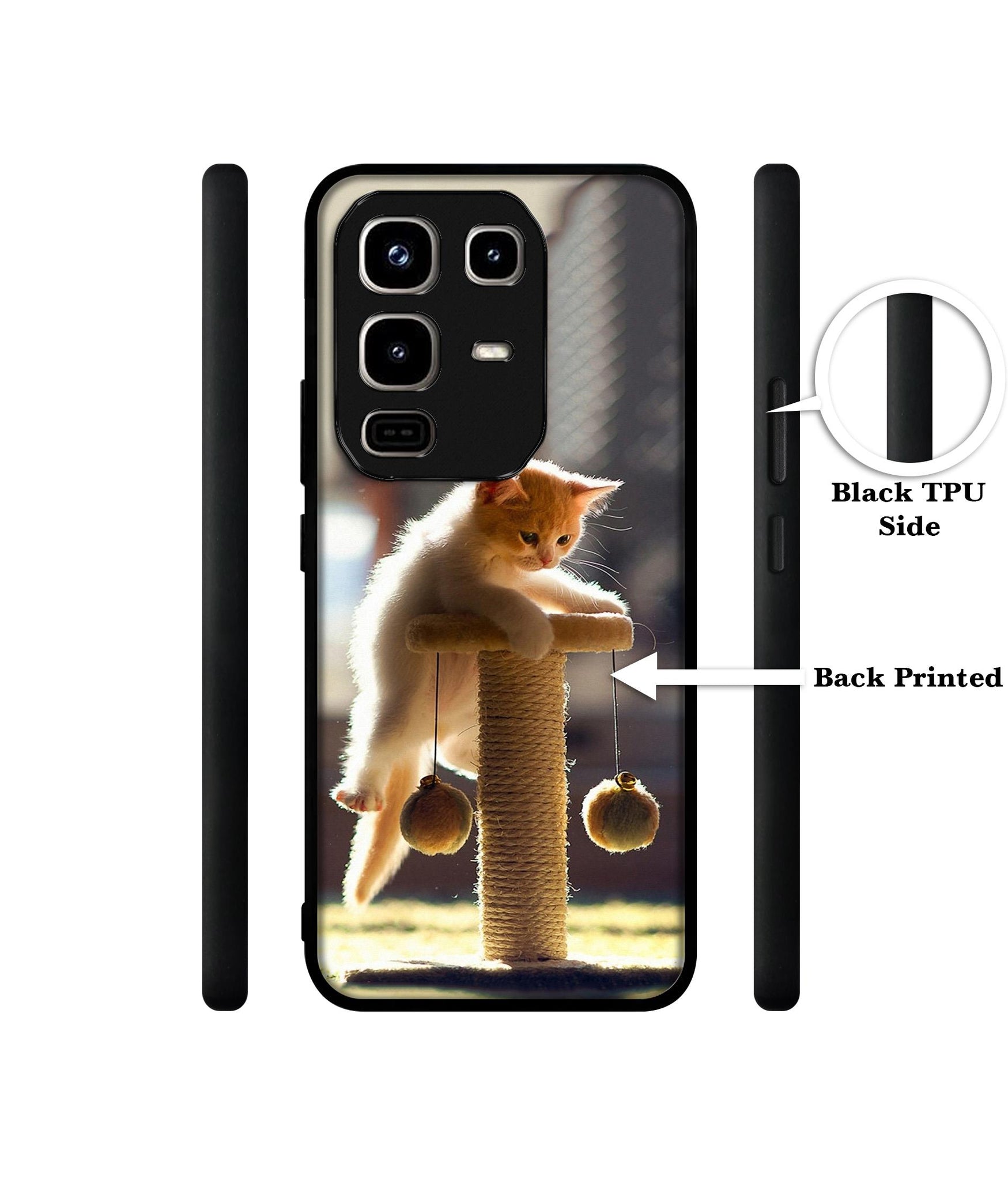 Cat Climbing Designer 2D Printed Back Case Cover for Infinix Note 50 Pro 4G / Note 50 Pro Plus 5G