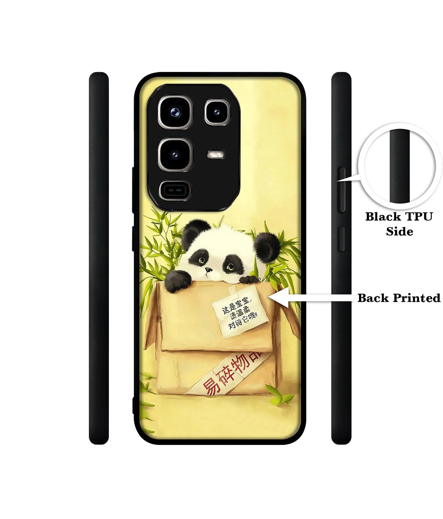Panda In Box Designer 2D Printed Back Case Cover for Infinix Note 50 Pro 4G / Note 50 Pro Plus 5G