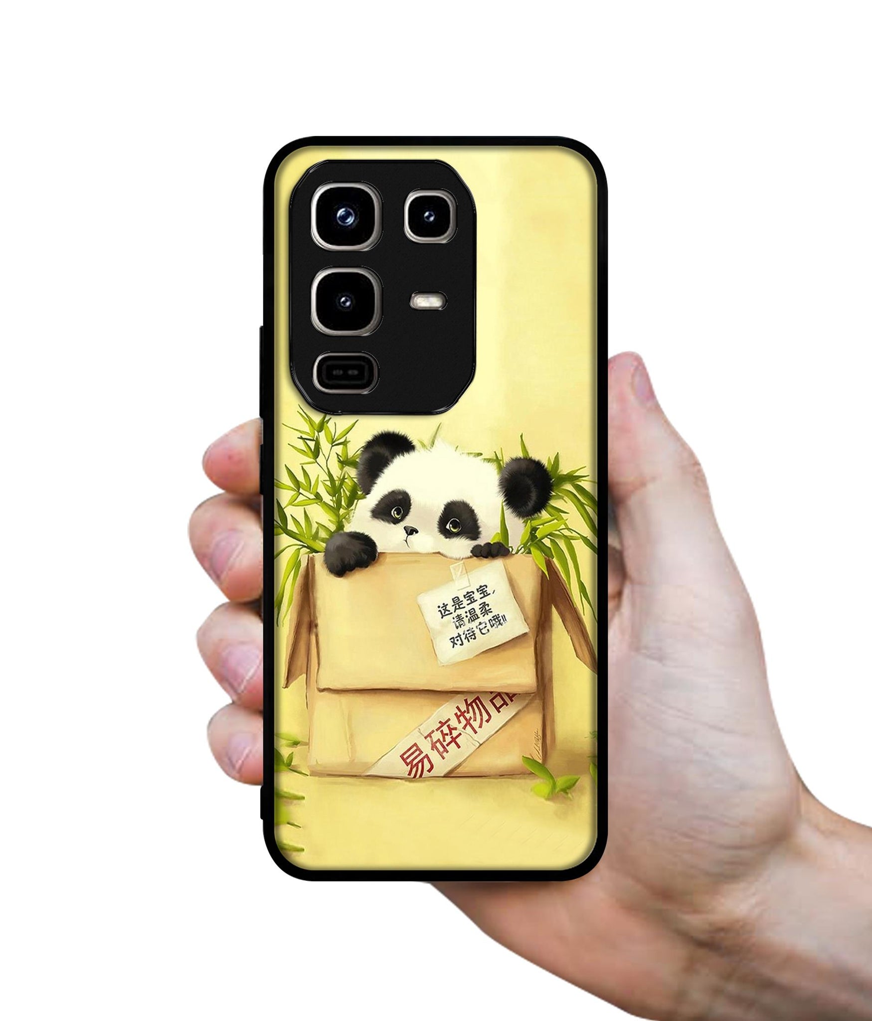 Panda In Box Designer 2D Printed Back Case Cover for Infinix Note 50 Pro 4G / Note 50 Pro Plus 5G