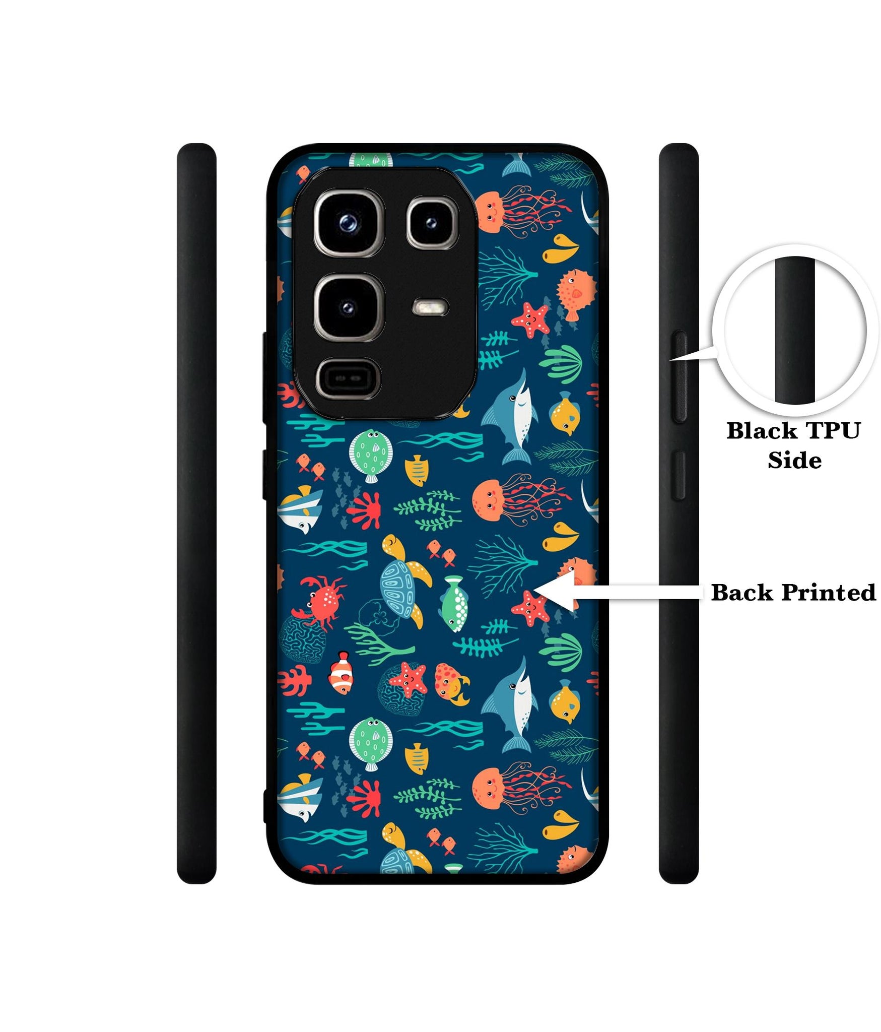 Aquarium Texture Designer 2D Printed Back Case Cover for Infinix Note 50 Pro 4G / Note 50 Pro Plus 5G
