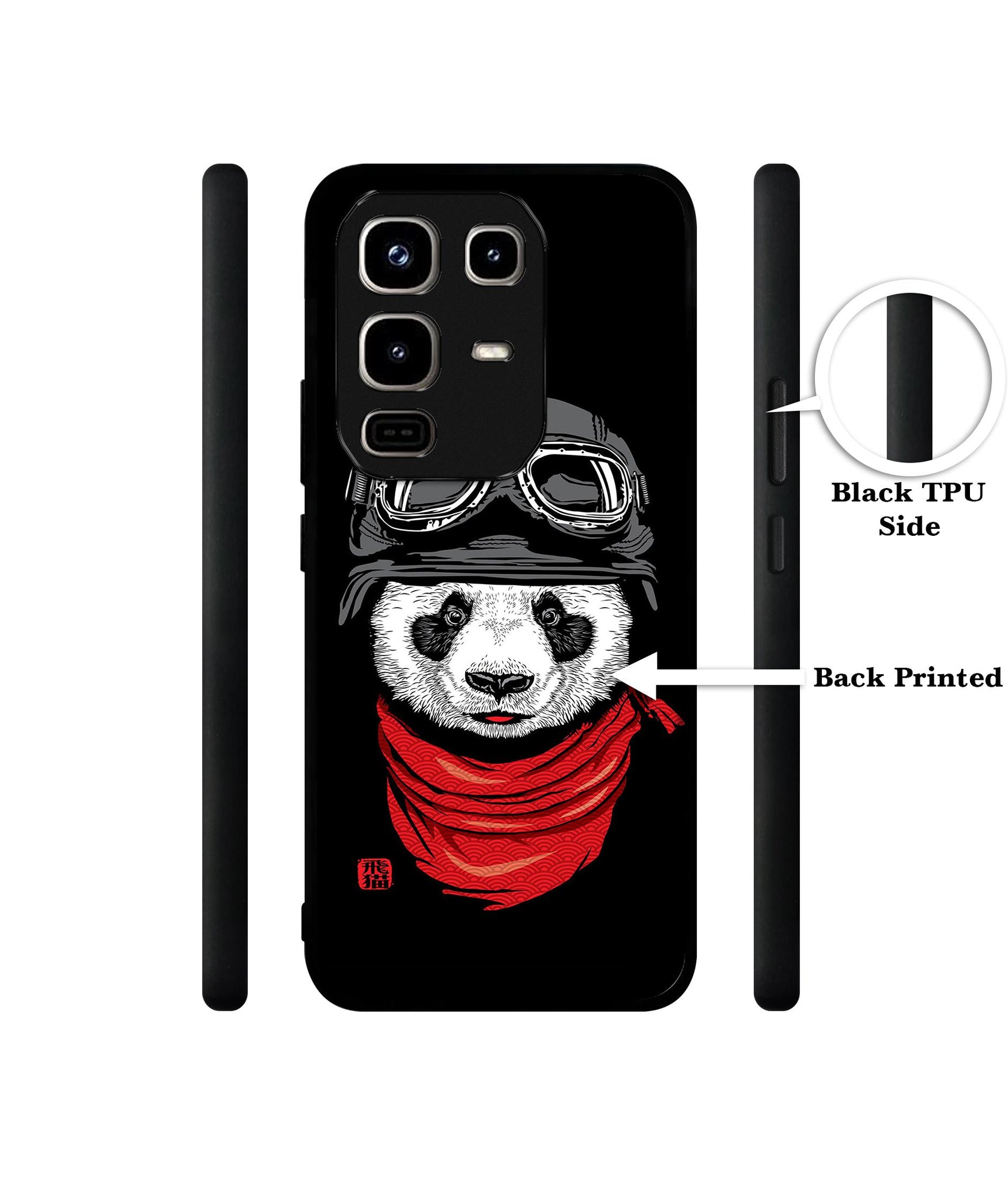 Biker Panda Designer 2D Printed Back Case Cover for Infinix Note 50 Pro 4G / Note 50 Pro Plus 5G