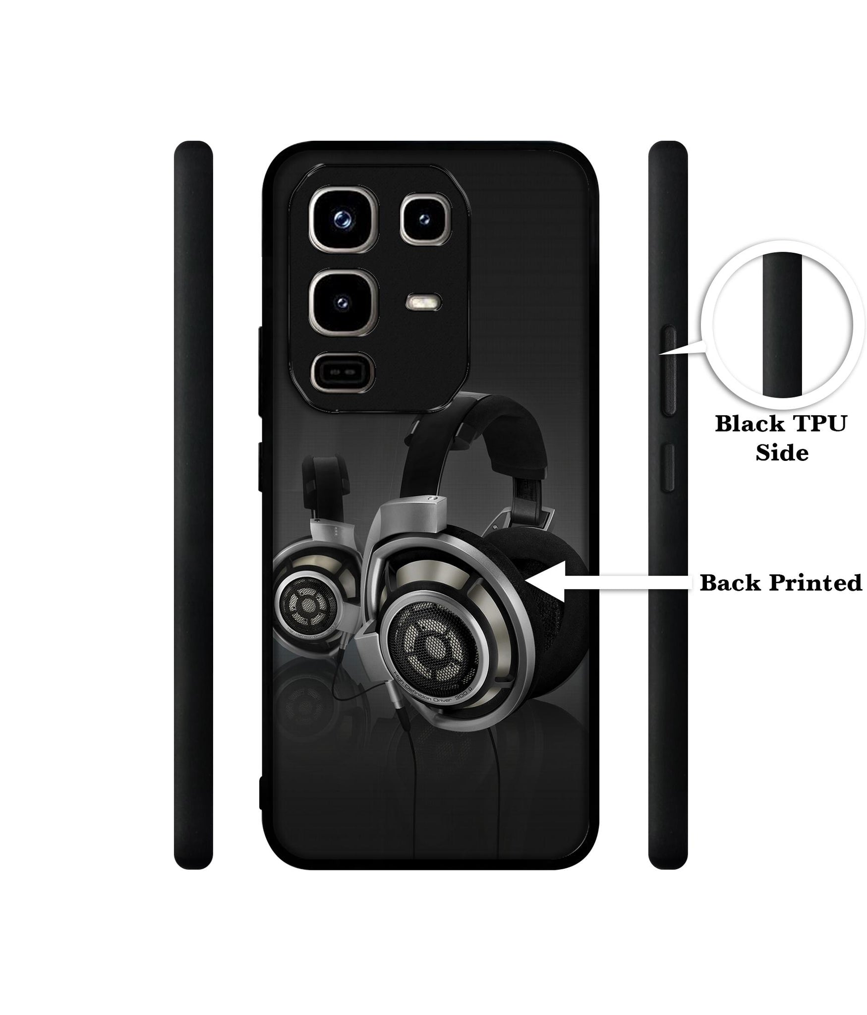 Head Phone Designer 2D Printed Back Case Cover for Infinix Note 50 Pro 4G / Note 50 Pro Plus 5G