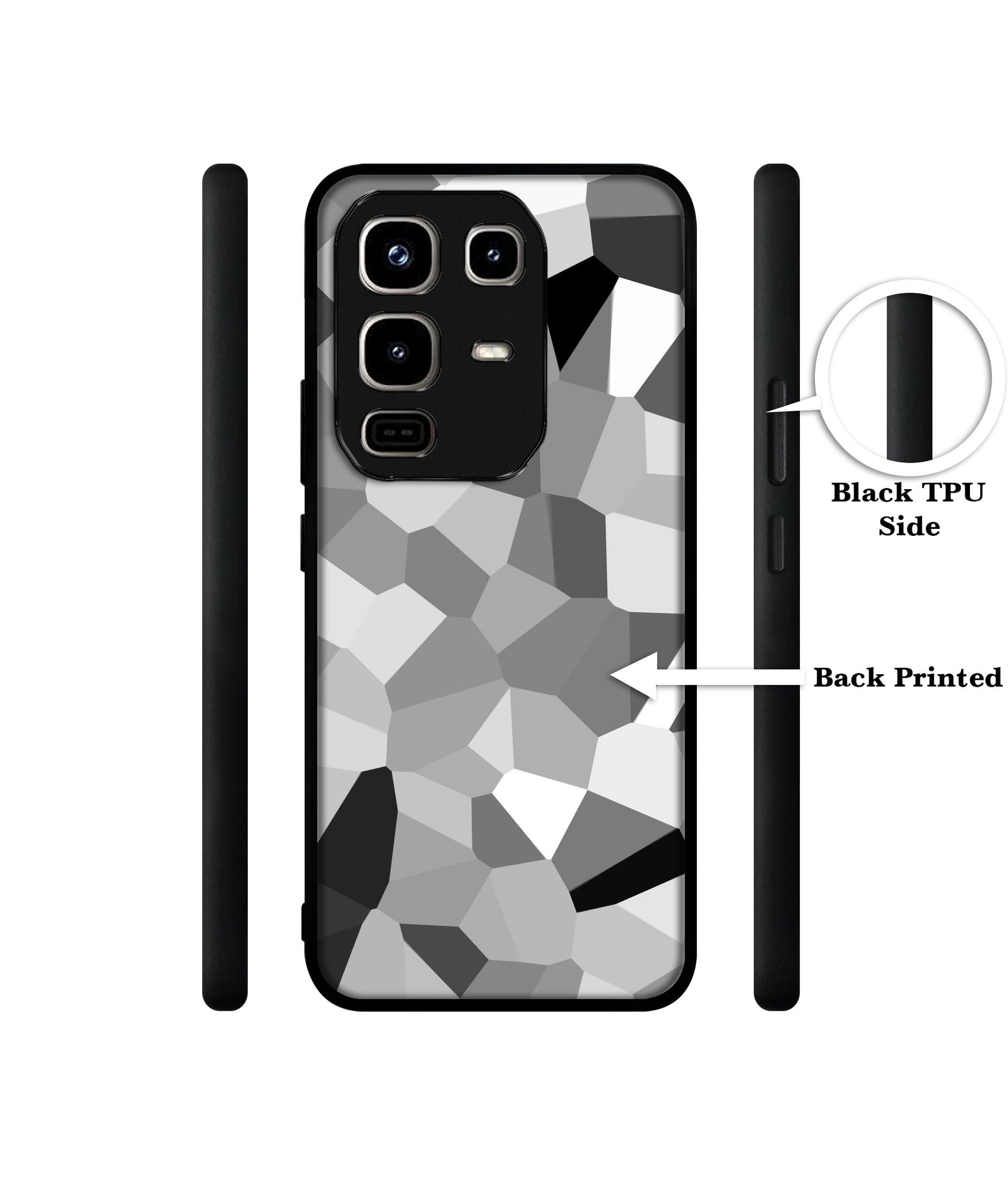 Black & White Mathematical Shape Designer 2D Printed Back Case Cover for Infinix Note 50 Pro 4G / Note 50 Pro Plus 5G