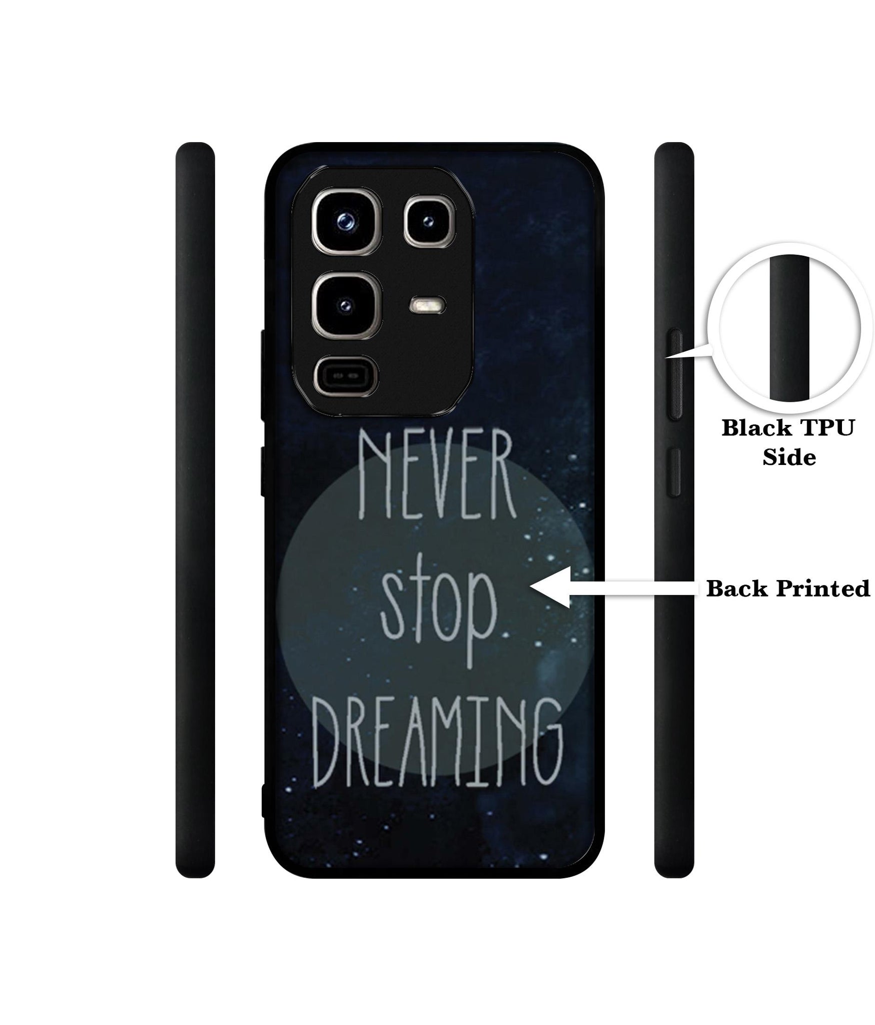 Never Stop Dreaming Designer 2D Printed Back Case Cover for Infinix Note 50 Pro 4G / Note 50 Pro Plus 5G