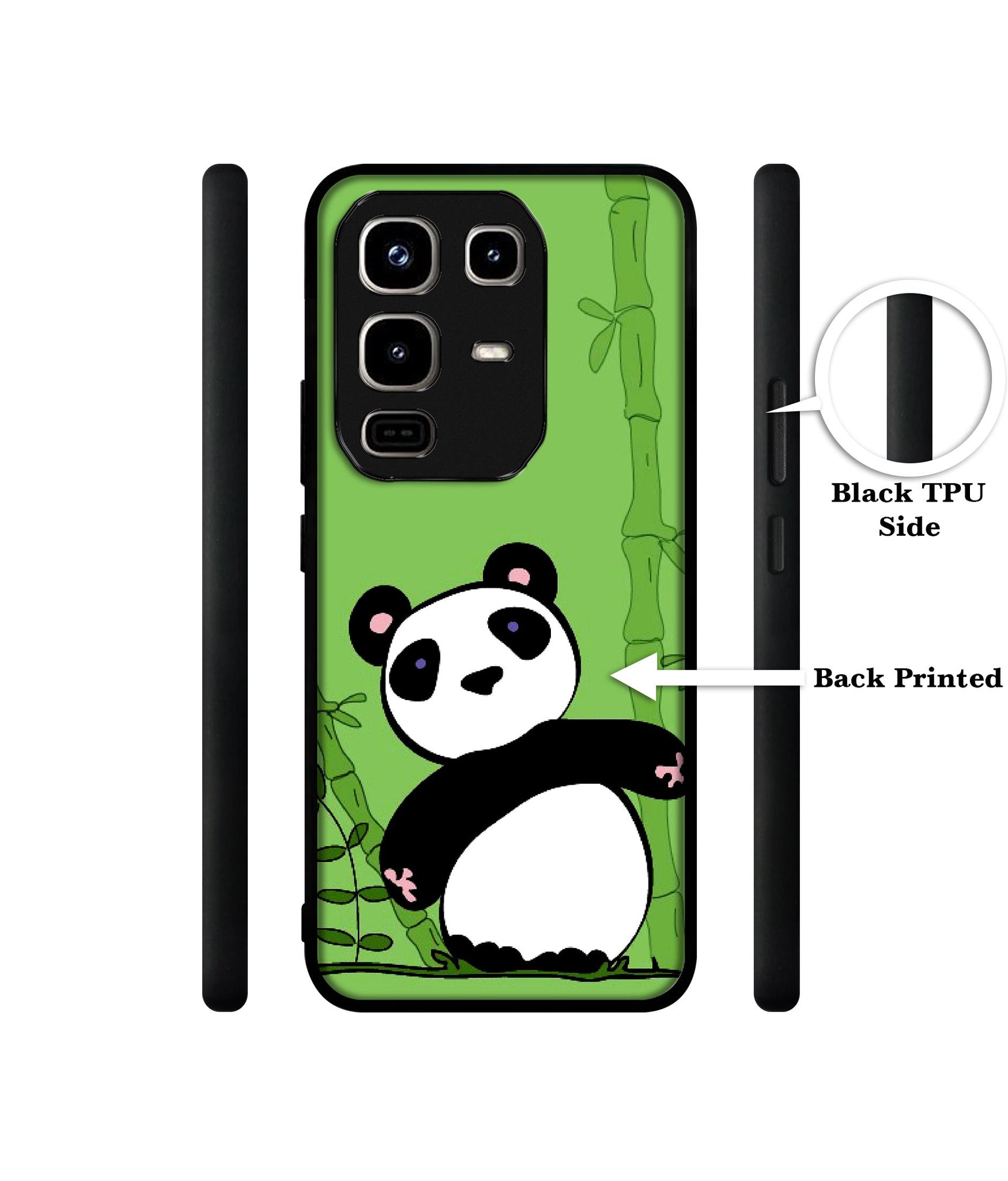 Panda with Bamboo Designer 2D Printed Back Case Cover for Infinix Note 50 Pro 4G / Note 50 Pro Plus 5G