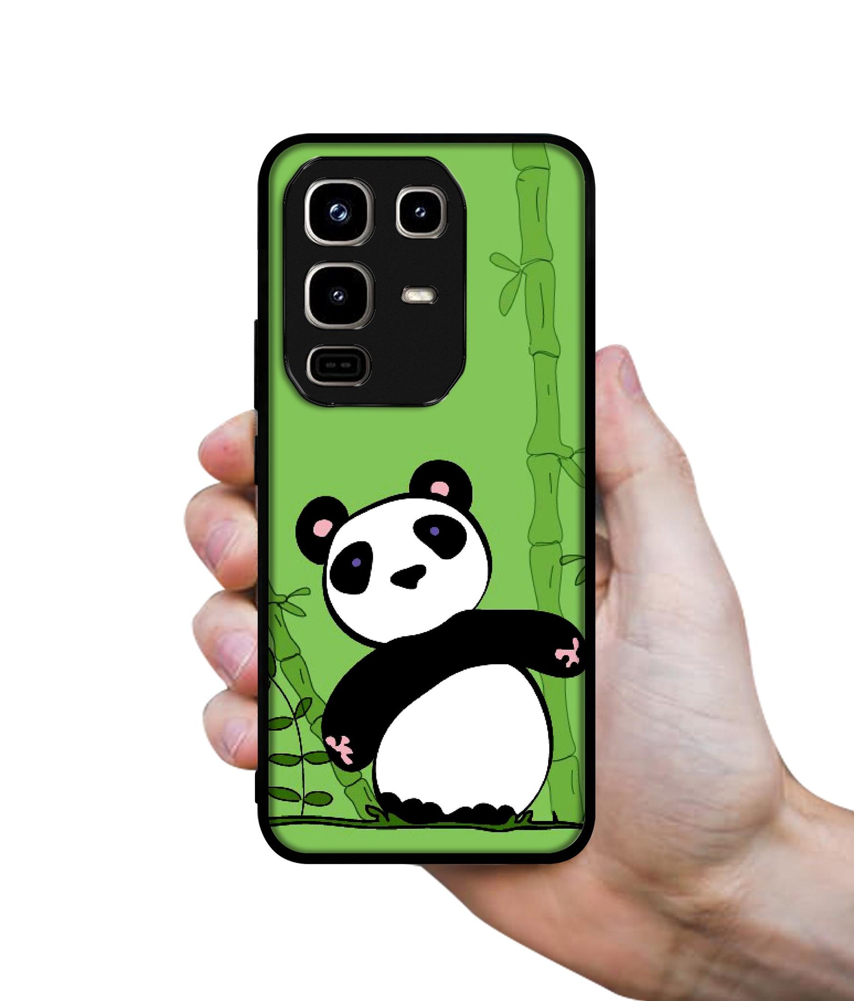 Panda with Bamboo Designer 2D Printed Back Case Cover for Infinix Note 50 Pro 4G / Note 50 Pro Plus 5G