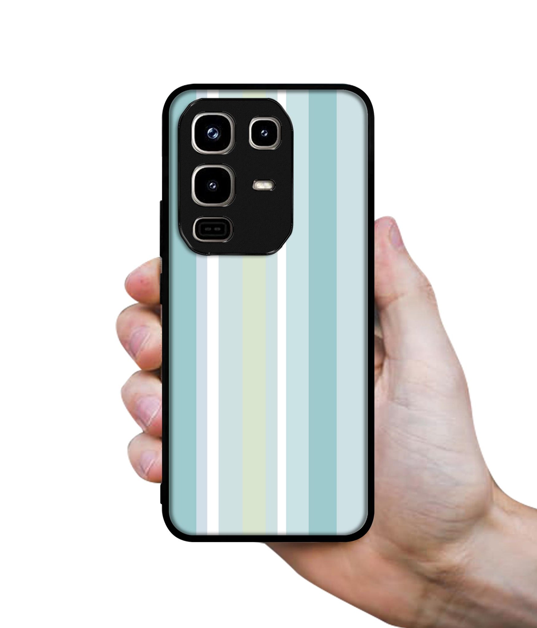 Light Green Stripes Designer 2D Printed Back Case Cover for Infinix Note 50 Pro 4G / Note 50 Pro Plus 5G