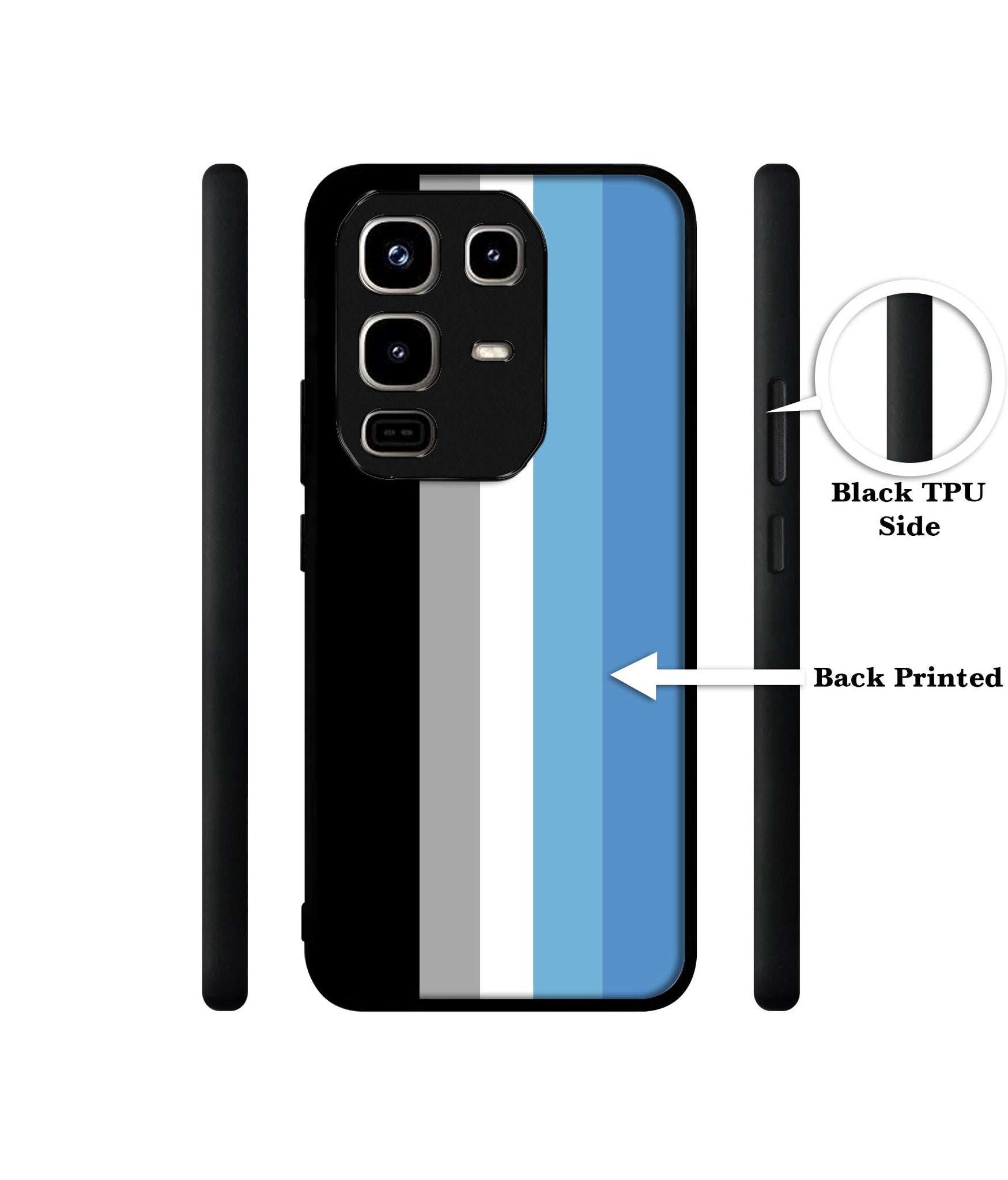 White and Blue Lines Designer 2D Printed Back Case Cover for Infinix Note 50 Pro 4G / Note 50 Pro Plus 5G