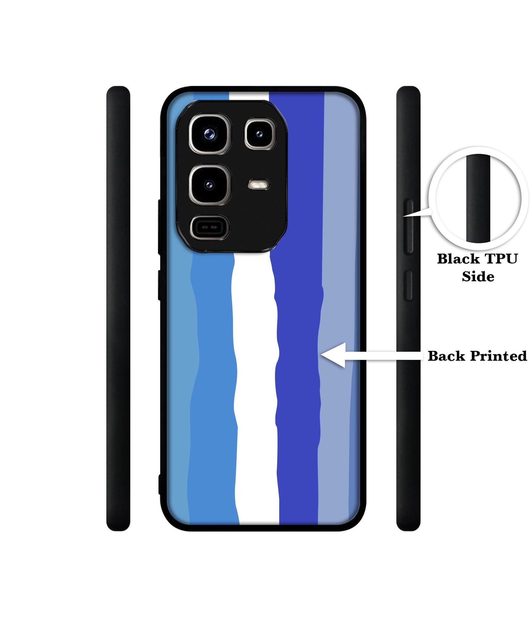 Blue Stripes Rainbow Designer 2D Printed Back Case Cover for Infinix Note 50 Pro 4G / Note 50 Pro Plus 5G