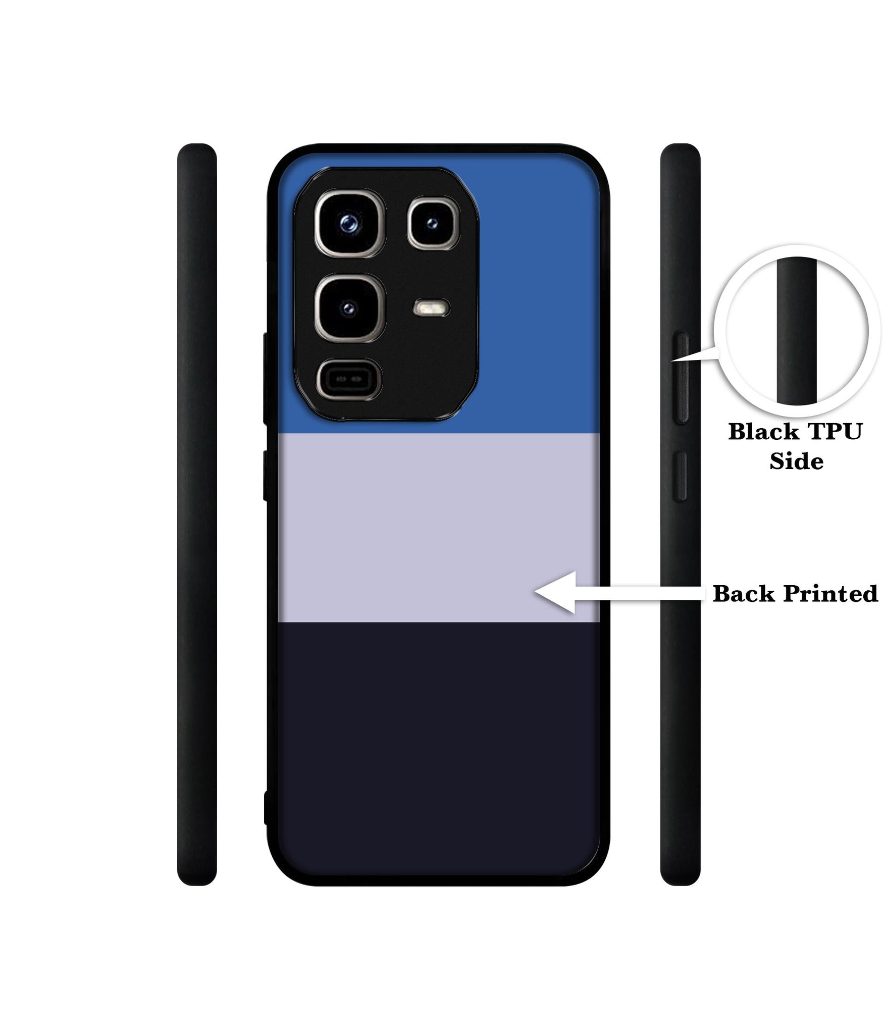 Three Color Stripes Designer 2D Printed Back Case Cover for Infinix Note 50 Pro 4G / Note 50 Pro Plus 5G