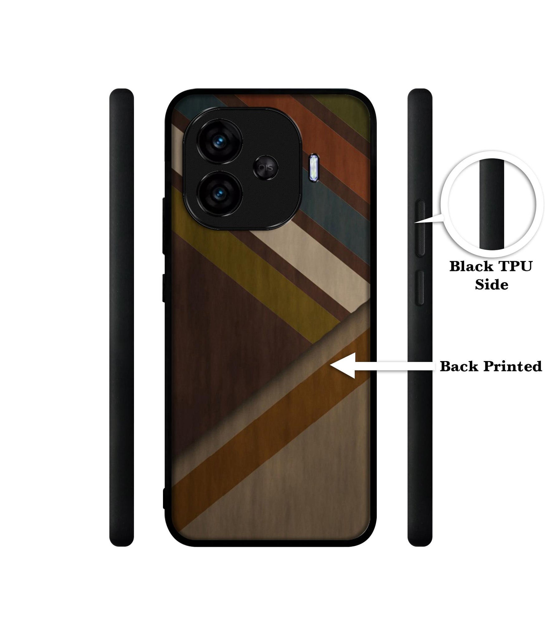 Colorful Wooden Pattern Designer 2D Printed Back Case Cover for iQOO Neo 10R 5G