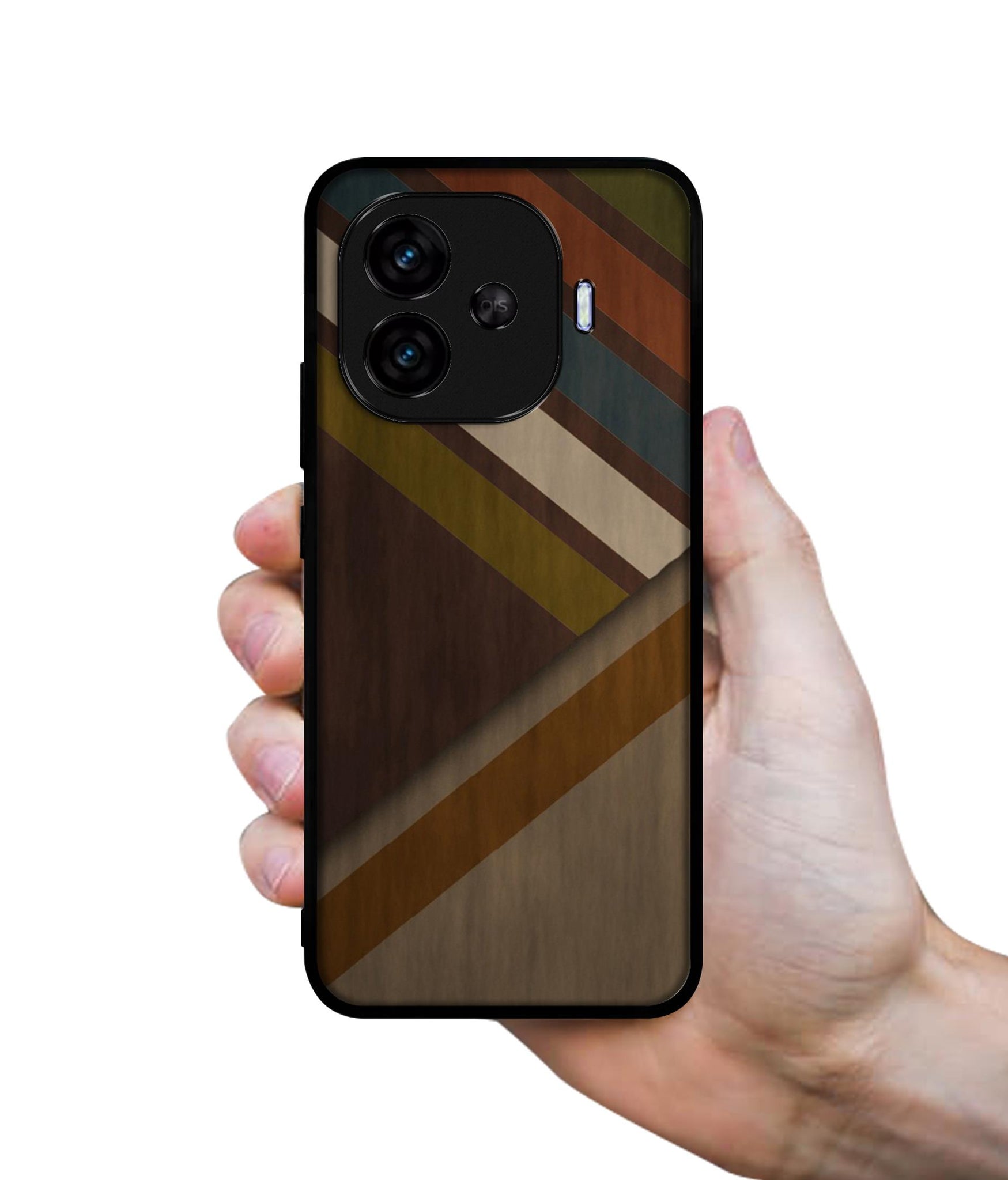 Colorful Wooden Pattern Designer 2D Printed Back Case Cover for iQOO Neo 10R 5G