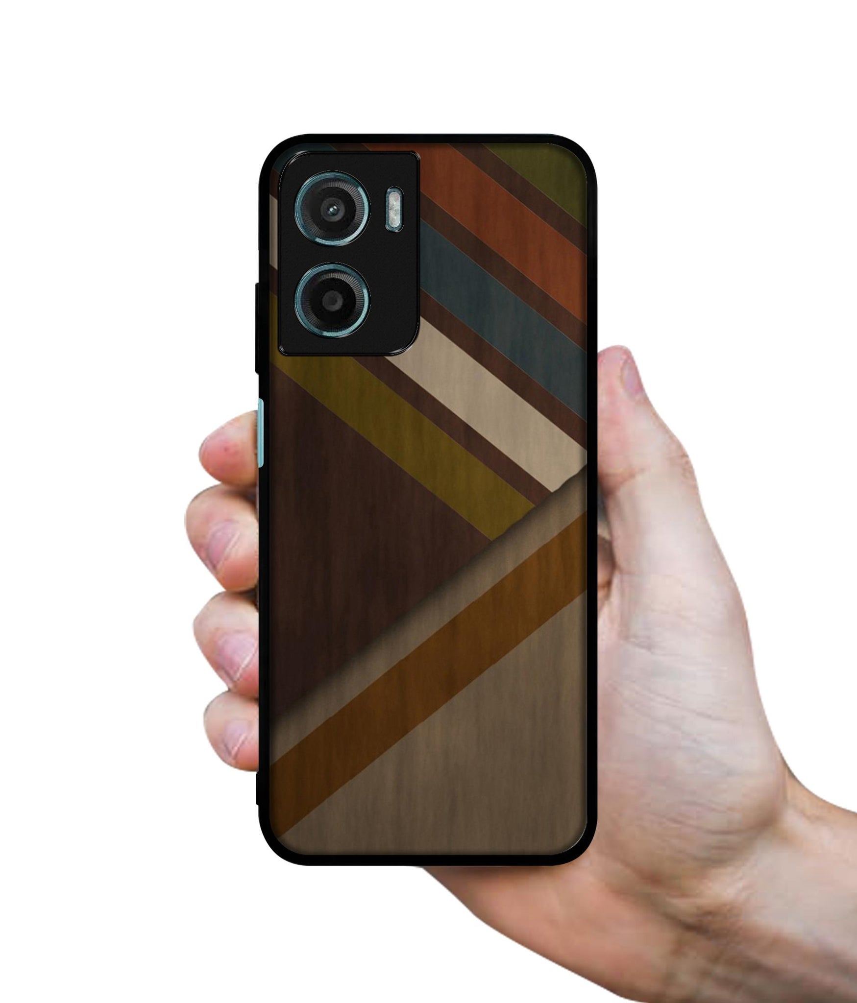 Colorful Wooden Pattern Designer 2D Printed Back Case Cover for Motorola Moto G05 4G / E15 4G