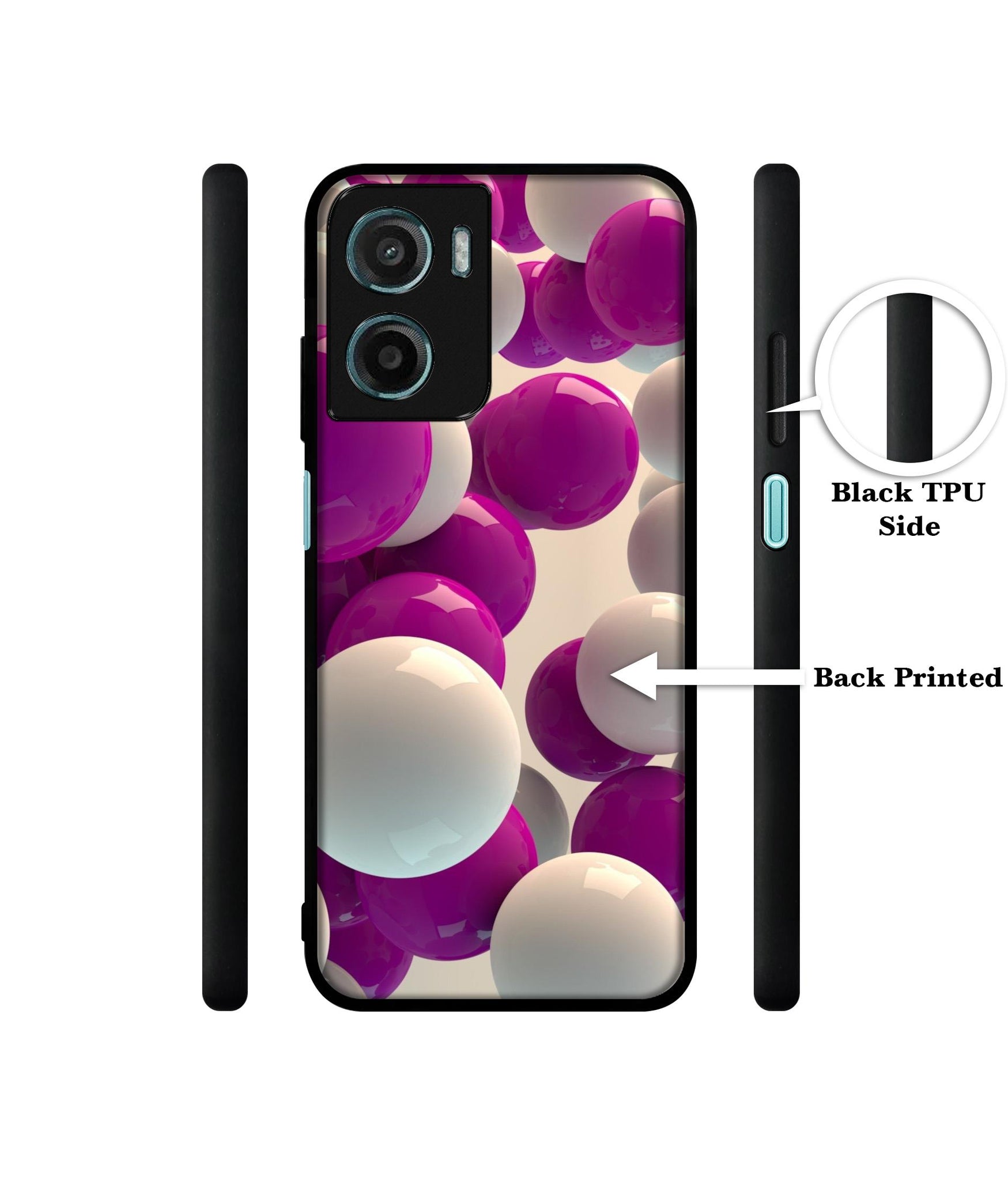 3D Balloons Designer 2D Printed Back Case Cover for Motorola Moto G05 4G / E15 4G